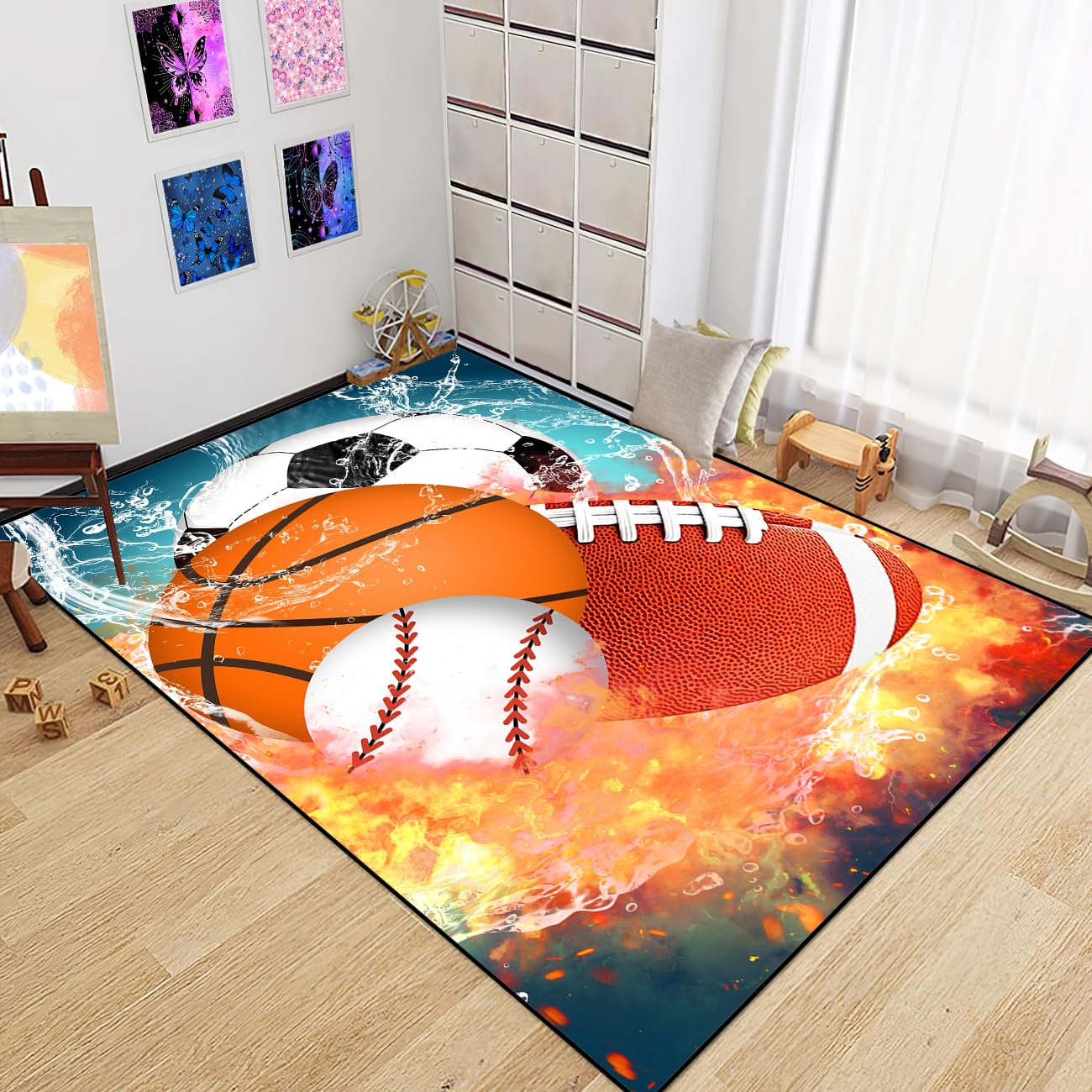 Amazon.com: Basketball Rug - Basketball Rug for Boys Bedroom Kids ...