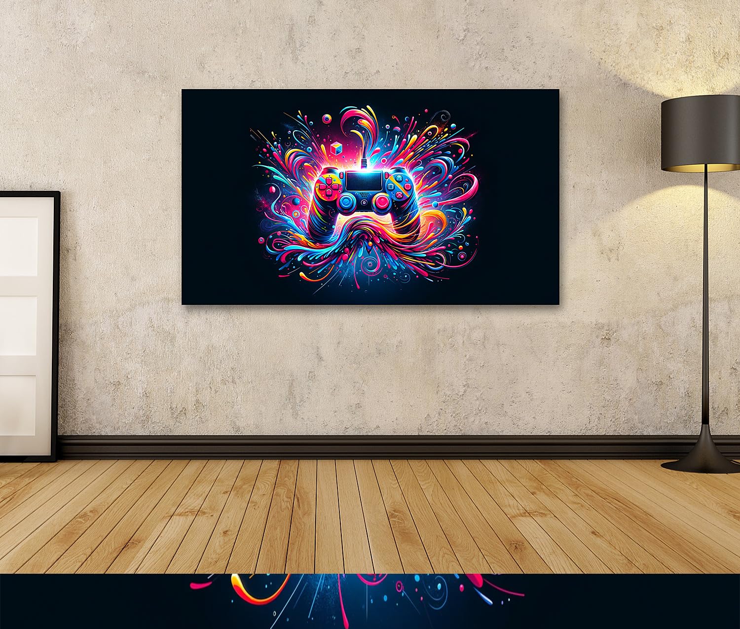 islandburner Prime - Cuadro en lienzo con mando de videojuegos, diseño abstracto, vivo, paisaje, imágenes de pared, póster
