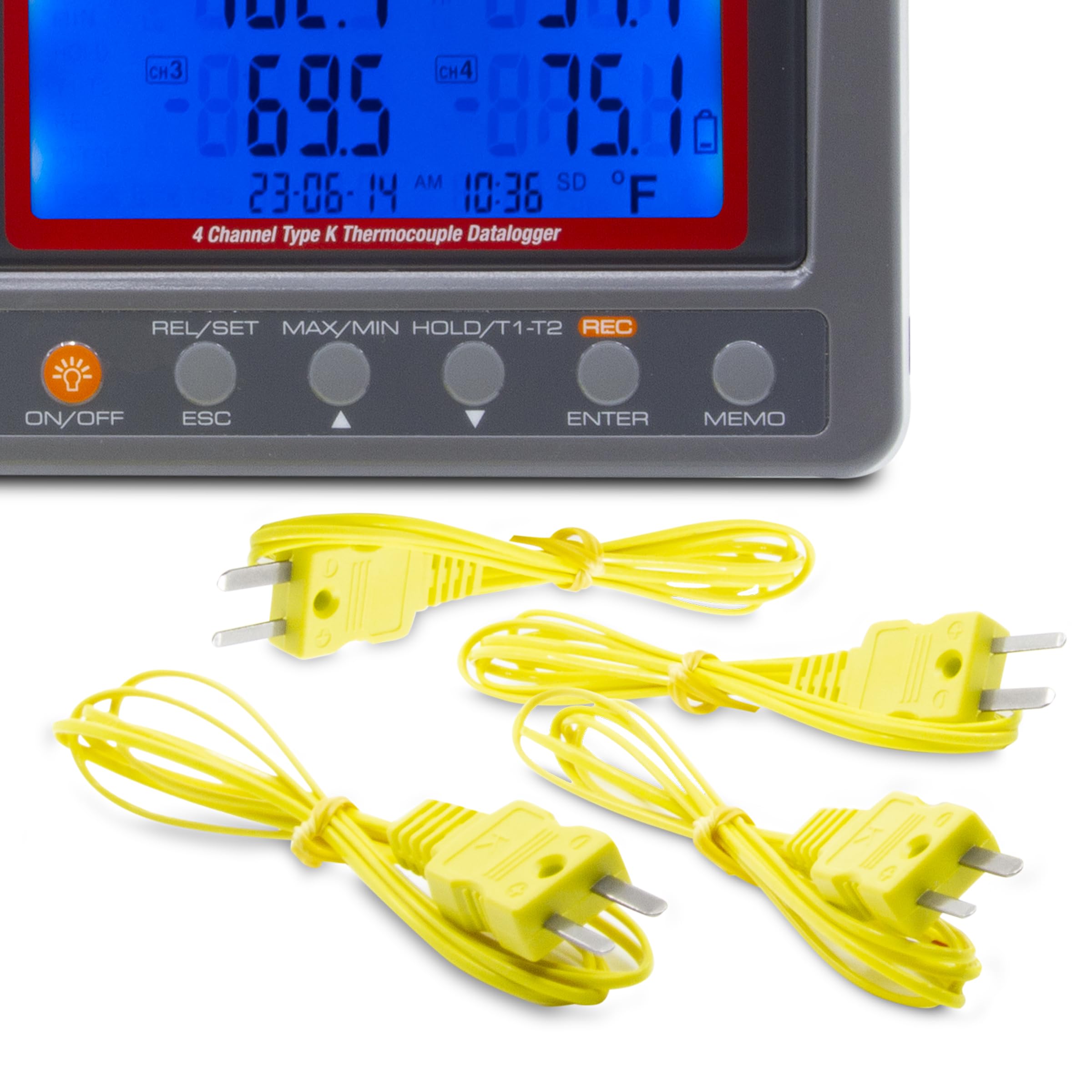 Triplett TMDL400 Thermoelement-Datenlogger Typ K, 4 Kanäle, mit SD-Karte