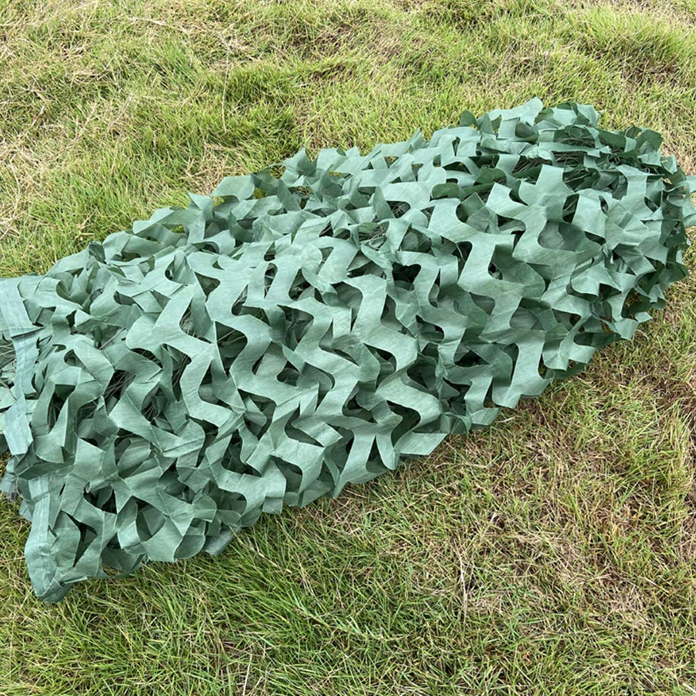 Tarnnetz Camouflage Netz Sonnenschutz Tarnung Camo Net für Jagd Camping Dekoration Schutz Zeltschirm Reines Grün 4m x 4m