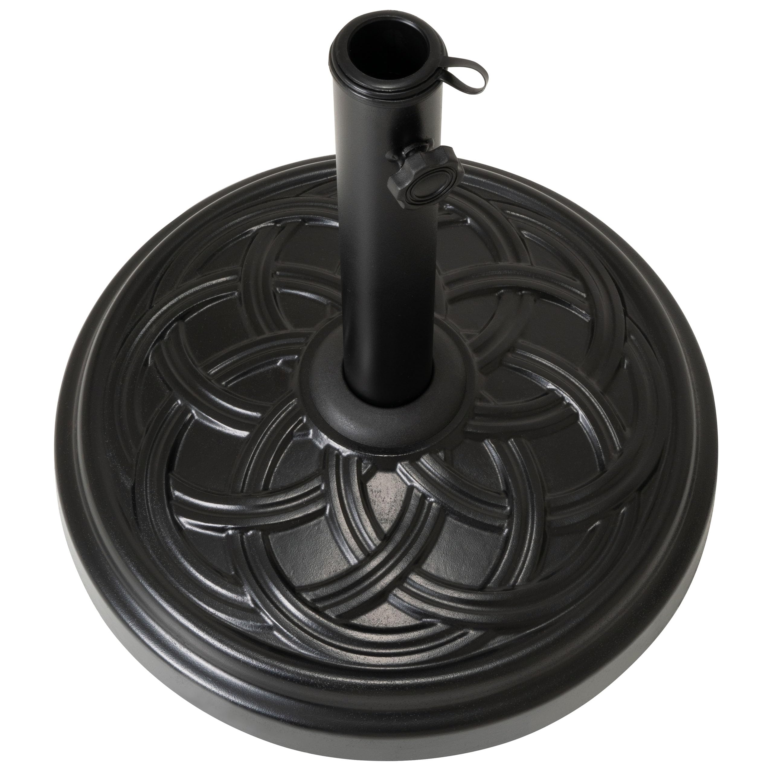 Nexos Trading Schirmständer Beton rund schwarz 15 kg Ø 40 & 45 cm Sonnenschirmständer für Schirme bis 2m Sonnenschirmhalter robust (40 cm)