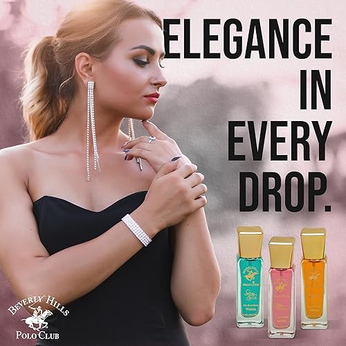 Miniatura 7 de Beverly Hills Polo Club Colección de 3 piezas para mujer (azul sexy, abrazo, sexy para ella) 0.74oz Mini botellas EDP Eau De Parfum