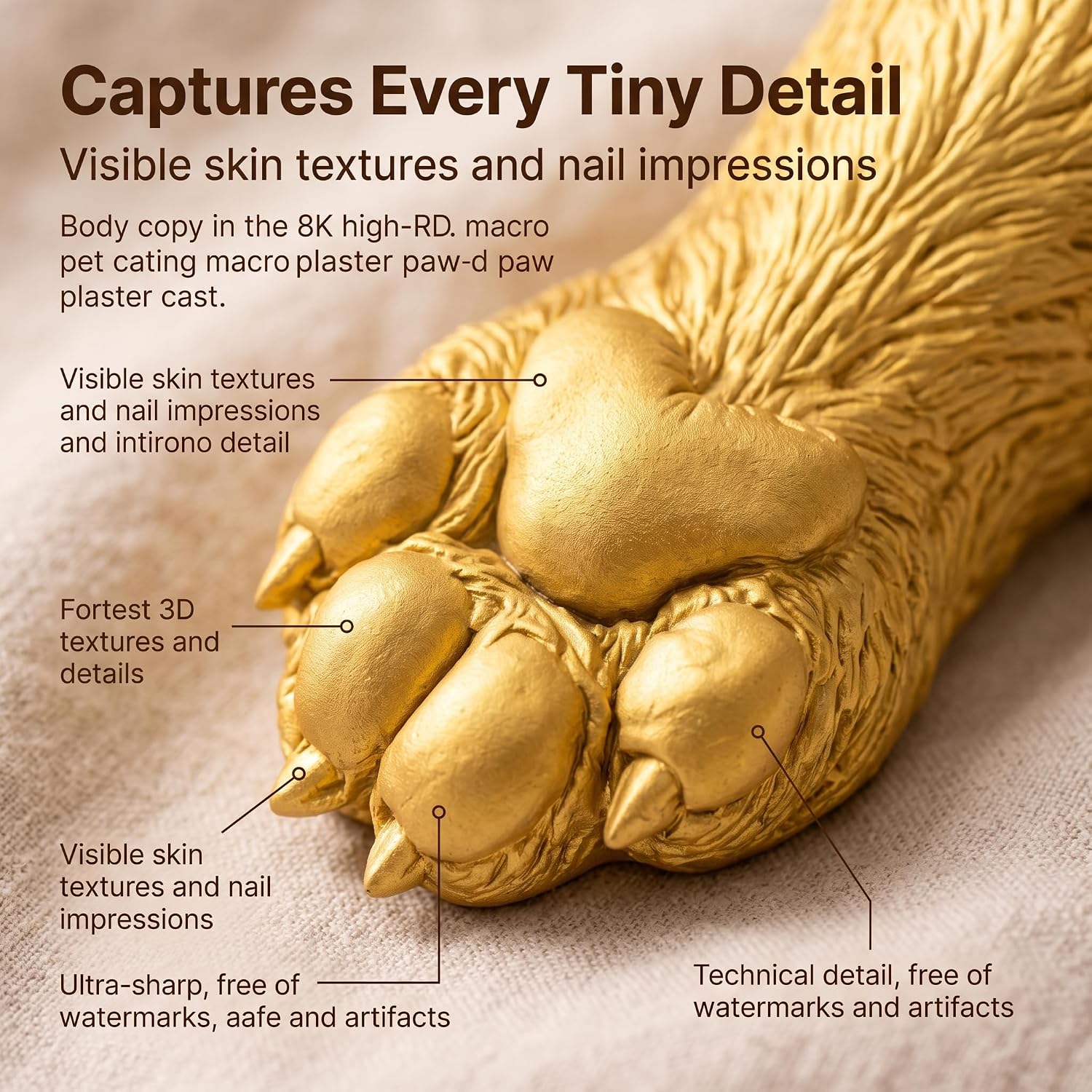 Pet Paw Print Kit for Dogs and Cats DIY Casting Keepsake with Alginate Impression Powder and Plaster Dog Nose Print Mold Memorial Gift Hand Casting Kit for Baby Hand and Paw