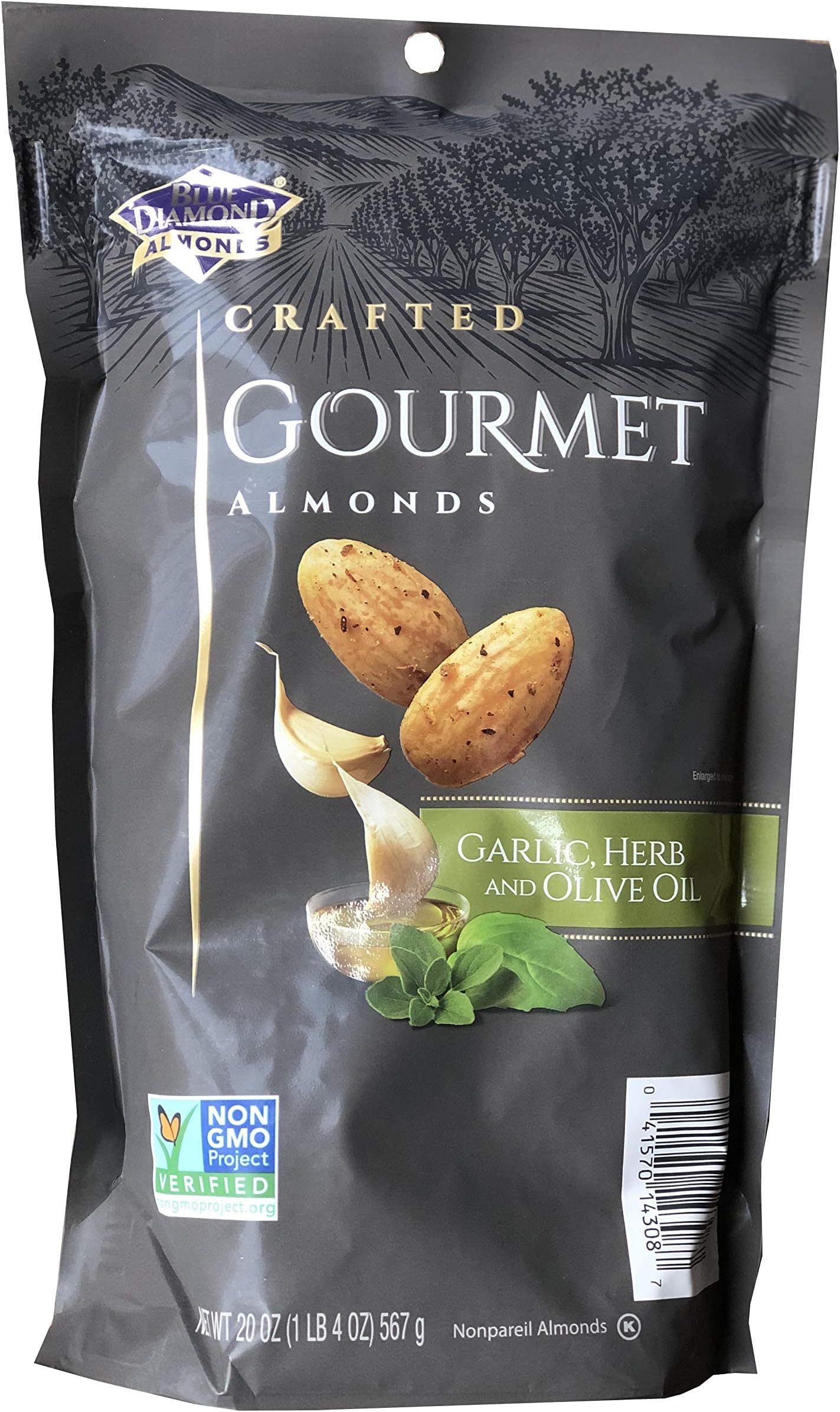 Kirkland Signature, Roasted Garlic and Herb Almonds, 35.2