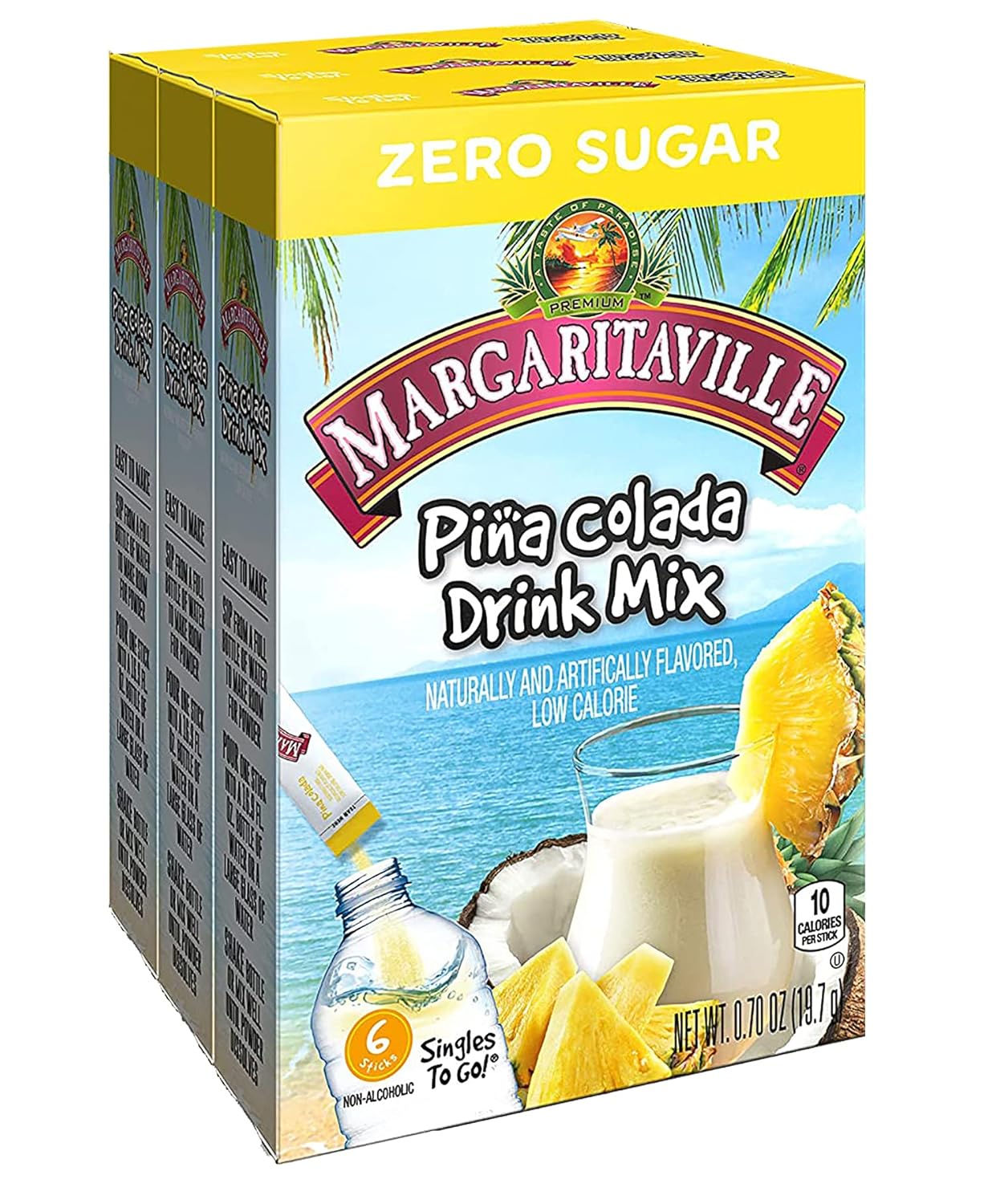 Margaritaville SINGLES TO GO! Water Drink Mix Pina