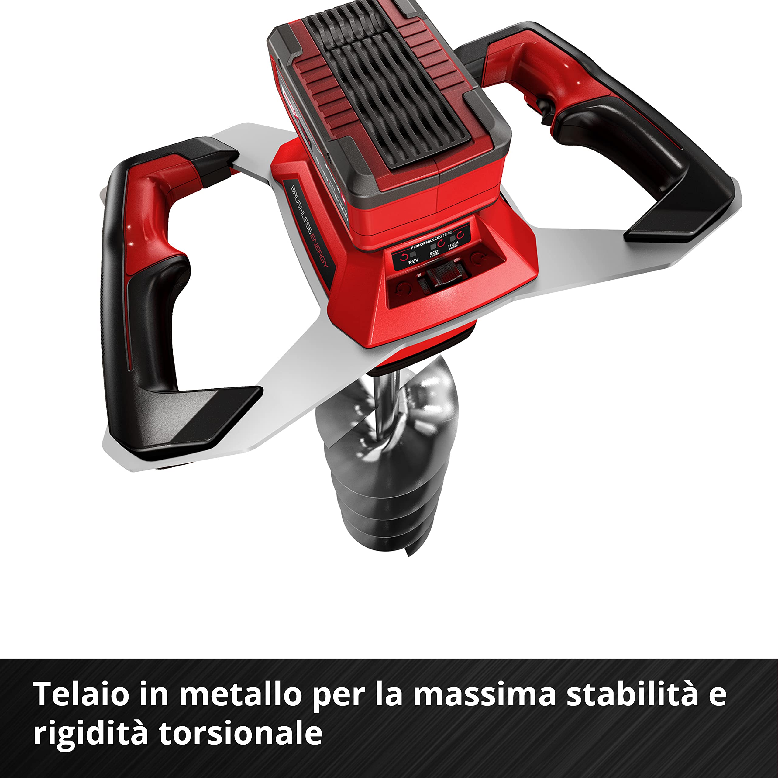 Trivella a batteria GP-EA 18/150 Li BL- Solo Power X-Change di Einhell (ioni di litio, 18 V, motore senza spazzole, incl. punta per trivella Ø 150 mm, fornitura senza batteria e senza caricabatteria)