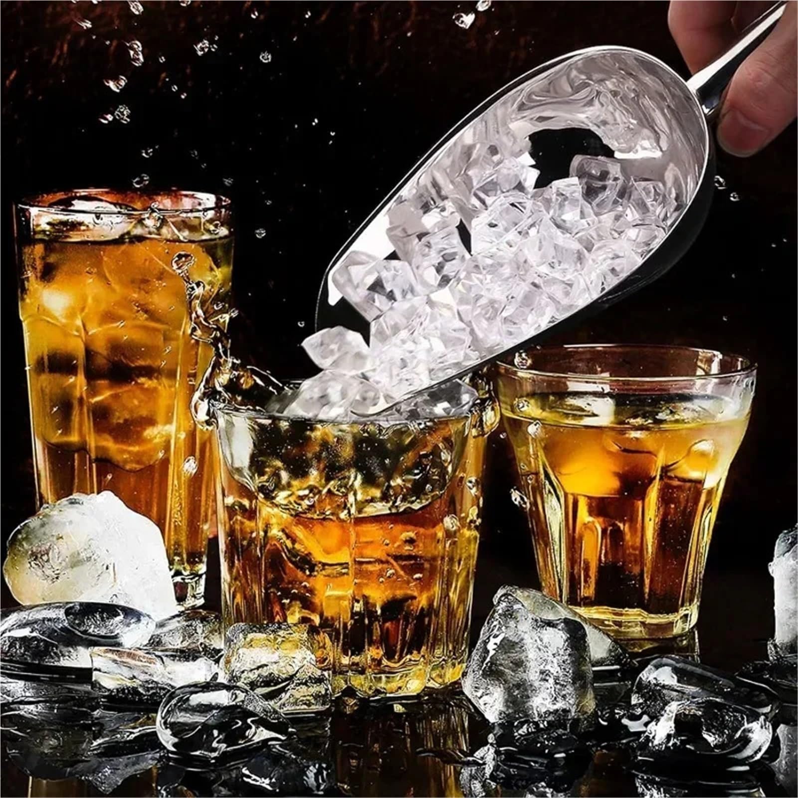 2 jeux (6 pièces) de pelles à glace en acier inoxydable Pour Cuisines
