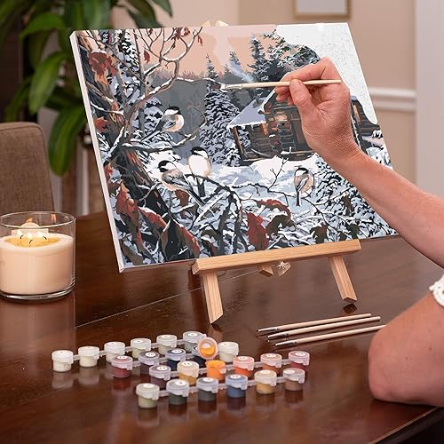 Miniatura 2 de Ledgebay Pintura por números para adultos lienzo enmarcado kit de pintura numérica de principiante a avanzado, los kits incluyen pinturas acrílicas,