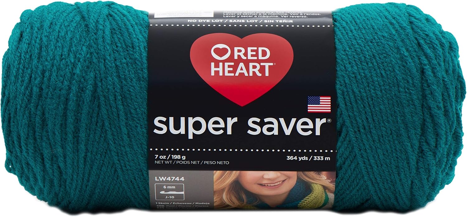 Red Heart E300-656 Red Heart Super Saver Yarn - Real Teal