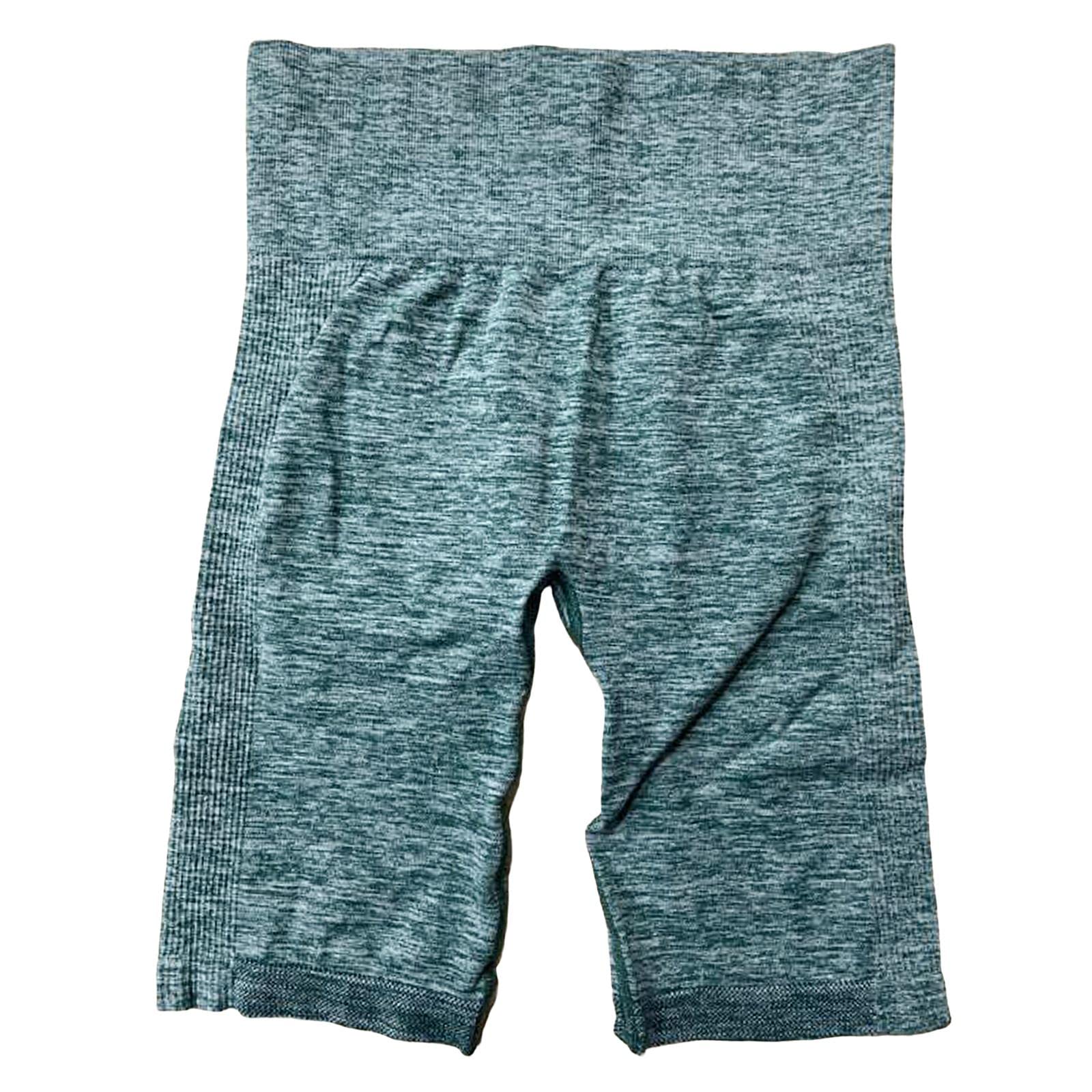 Women Sports Shorts Yoga Shorts Seamless Soft Elastic Summer Athletic Shorts L Green | 1 Yoga Shorts-image-1