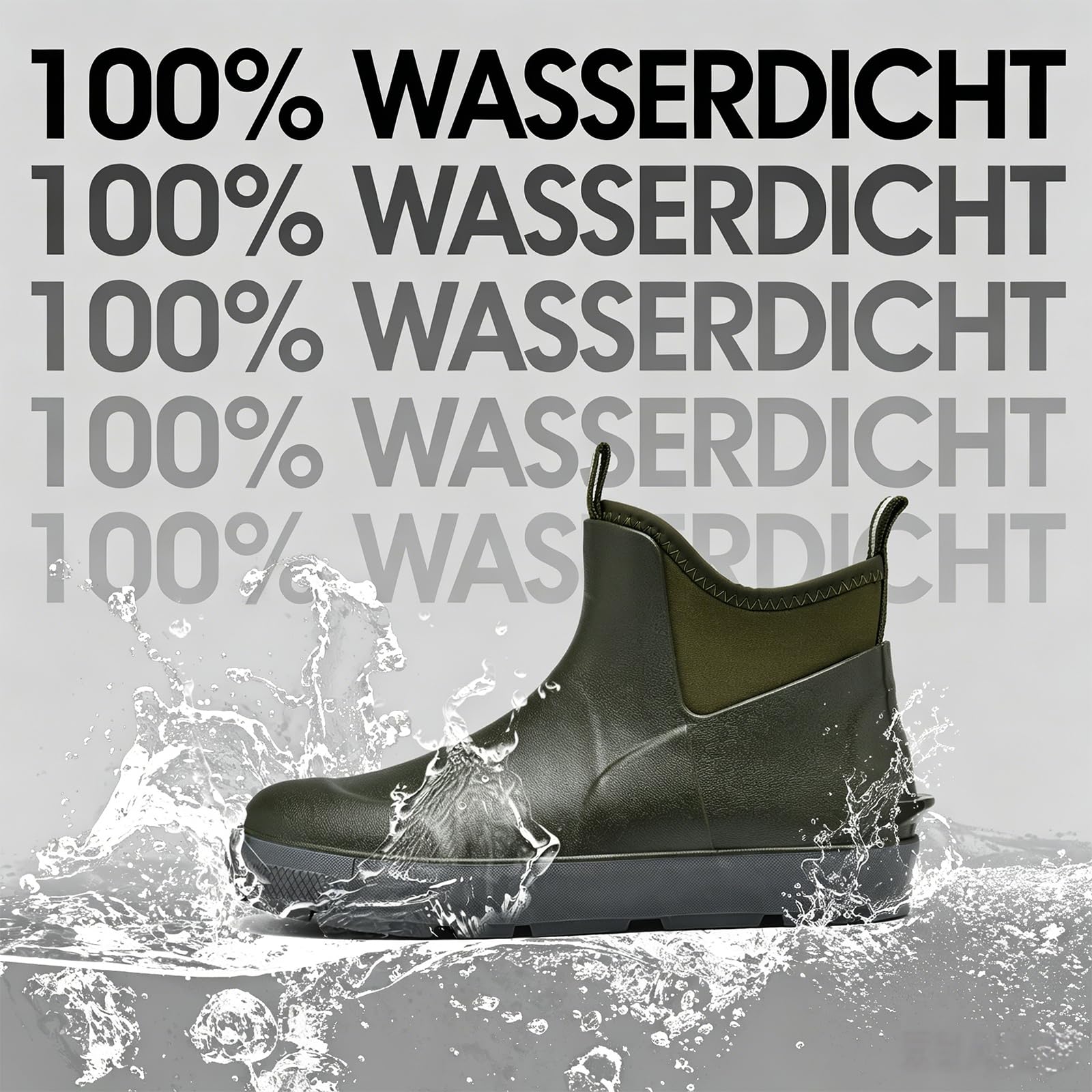 Gummistiefel Herren,Gartenschuhe herren Kurze,Chelsea Boots Damen,Gummistiefel Halbhoch,Deckstiefel​ Wasserdicht Rutschfest Geeignet Regentag Reisen Angeln 40-46EU