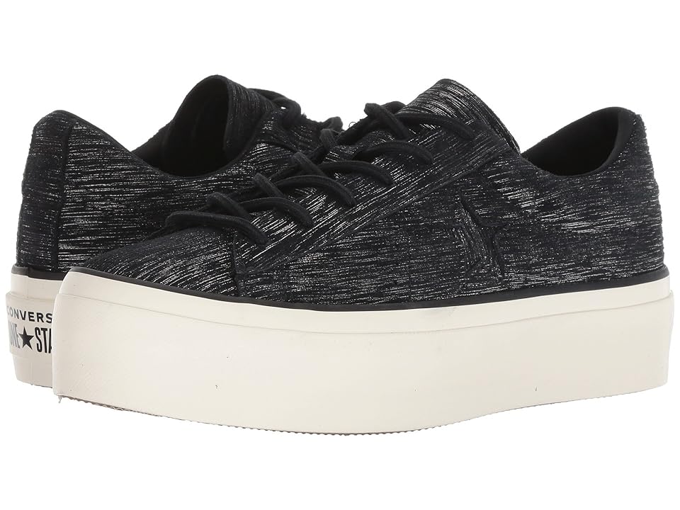 

Converse One Star Platform - Precious Metal Ox (Black/Gunmetal/Egret) Women's Shoes