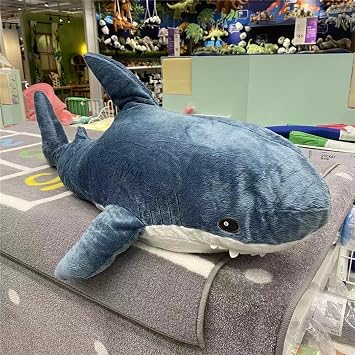 100cm Giant Shark Pillow Stuffed Animals Soft Shark Plush Body Pillow Décor, Perfect Chrismas Stress Relief Gifts for Kids Women