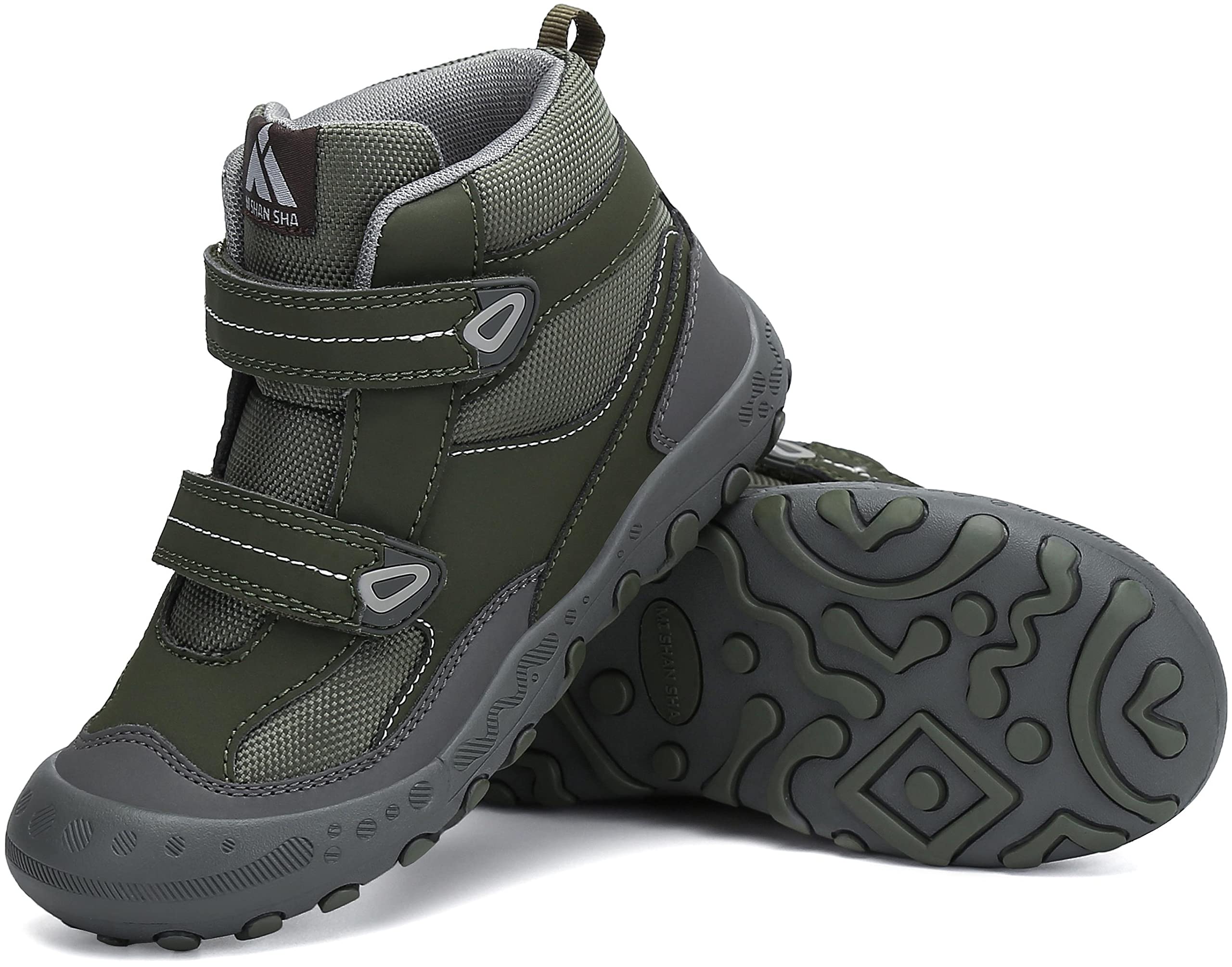 Mishansha Botas de Senderismo Niño Niña Zapatos de Trekking Antideslizante Ligero Zapatillas de Montaña Cómodos Exterior, 028 Verde, 30 EU