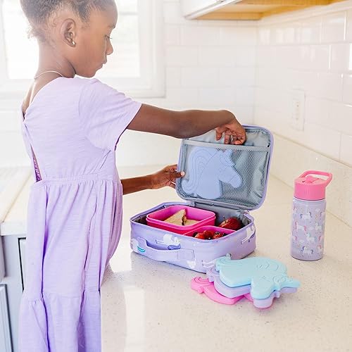 Miniatura 9 de Wildkin Bolsa de almuerzo ecológica y paquete de hielo para platos frescos y satisfactorios en todo el mundo (unicornio)