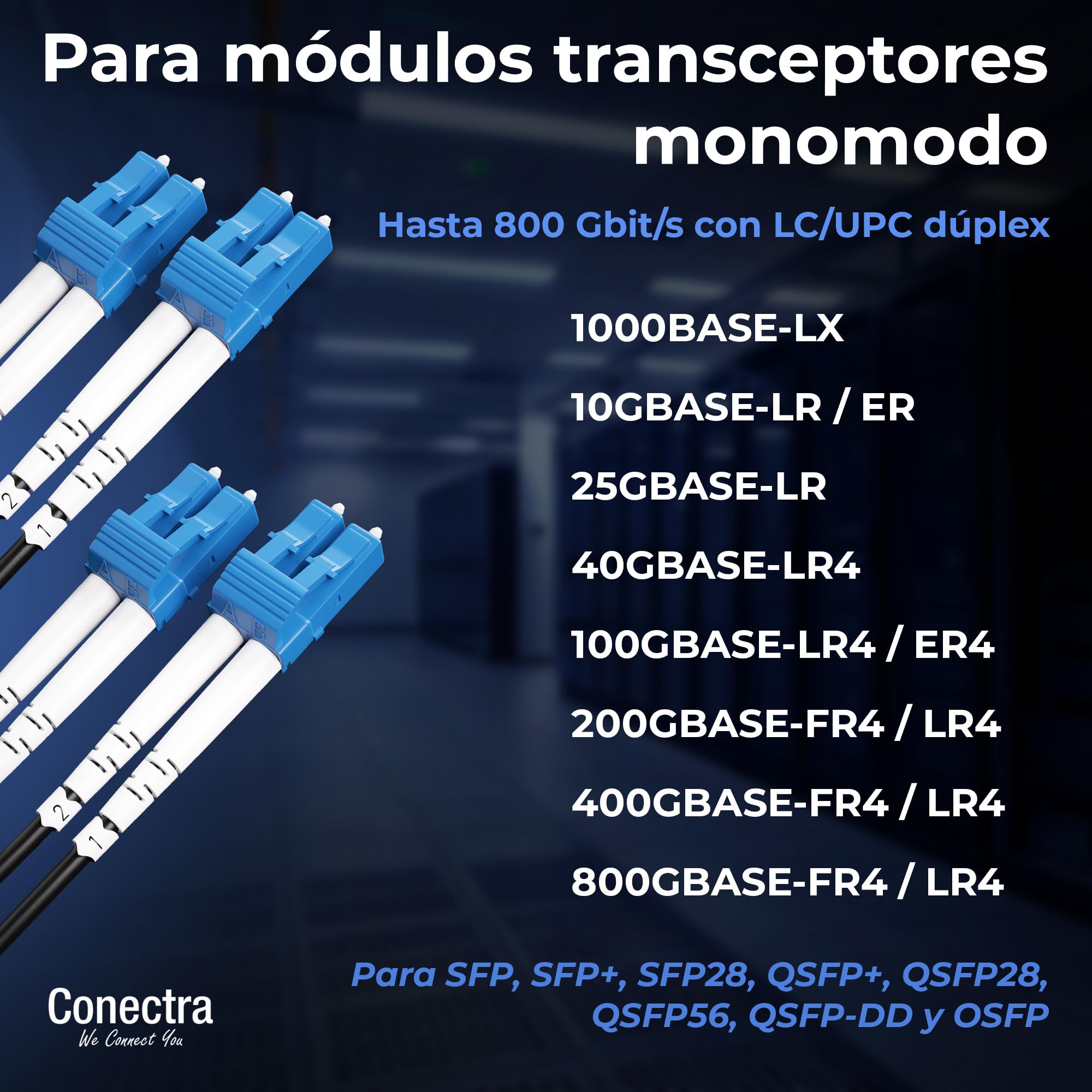 40m Cable de Fibra Óptica Blindado 4 Fibras OS2 LC/UPC ⌀4mm | Monomodo 9/125µm G.657.A2, Latiguillo Prolongador Patch, Breakout sin Empalmes, Interior/Exterior, Negro, LSZH