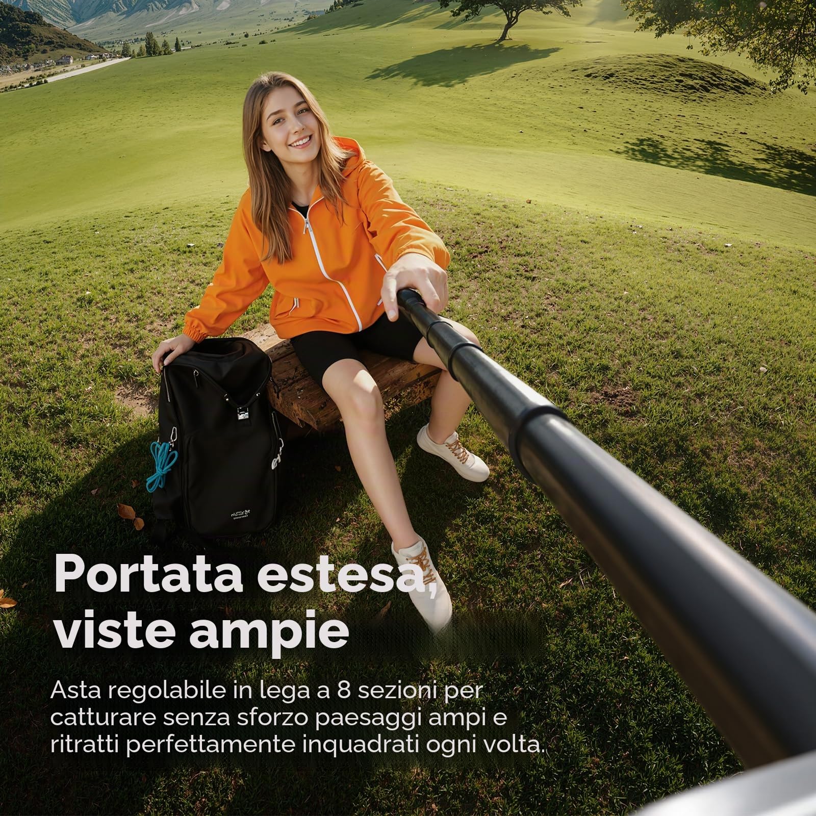 ULANZI SK27 Treppiede smartphone 165 cm, Magneti N52, Telecomando Bluetooth 10 m, 8 Sezioni, Selfie stick magnetico MagPod, Tripode cellulare per iPhone 17, 16, 15, 14, 13, 12, Vlog, Viaggio
