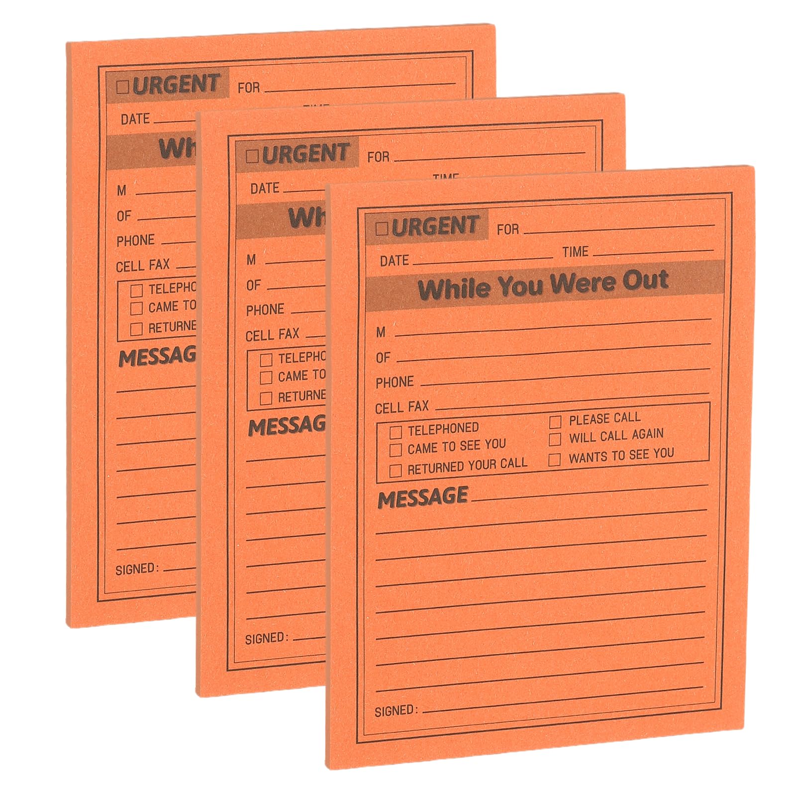 PATIKIL 3 Pack While You were Out Message Pad, 4.25 x 5.5 Sticky Notes Notepads 50 Sheets Per Pad Memo Phone Message Pads for Office, Red