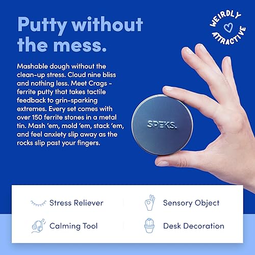 Miniatura 58 de Speks Original Crags - Masilla de ferrita Más de 500 piedras de ferrita en una lata, juguete antiestrés para aliviar el estrés, juguete sensorial