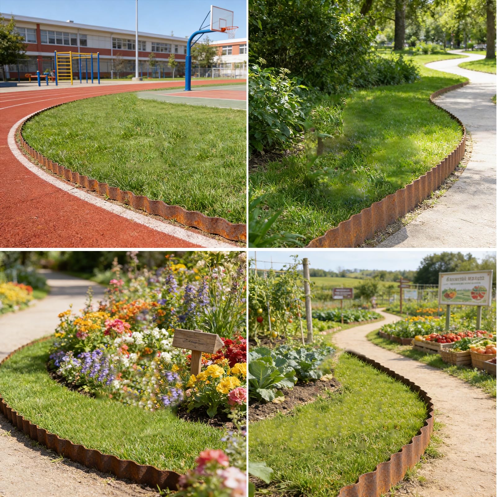 Cortenstahl Beeteinfassung 10 m x 15 cm: Cortenstahl Rasenkante, Beetumrandung Metall Für Garten – Rasenkante Metall Als Beetumrandung Metall Für Rasen, Wege, Blumenbeet