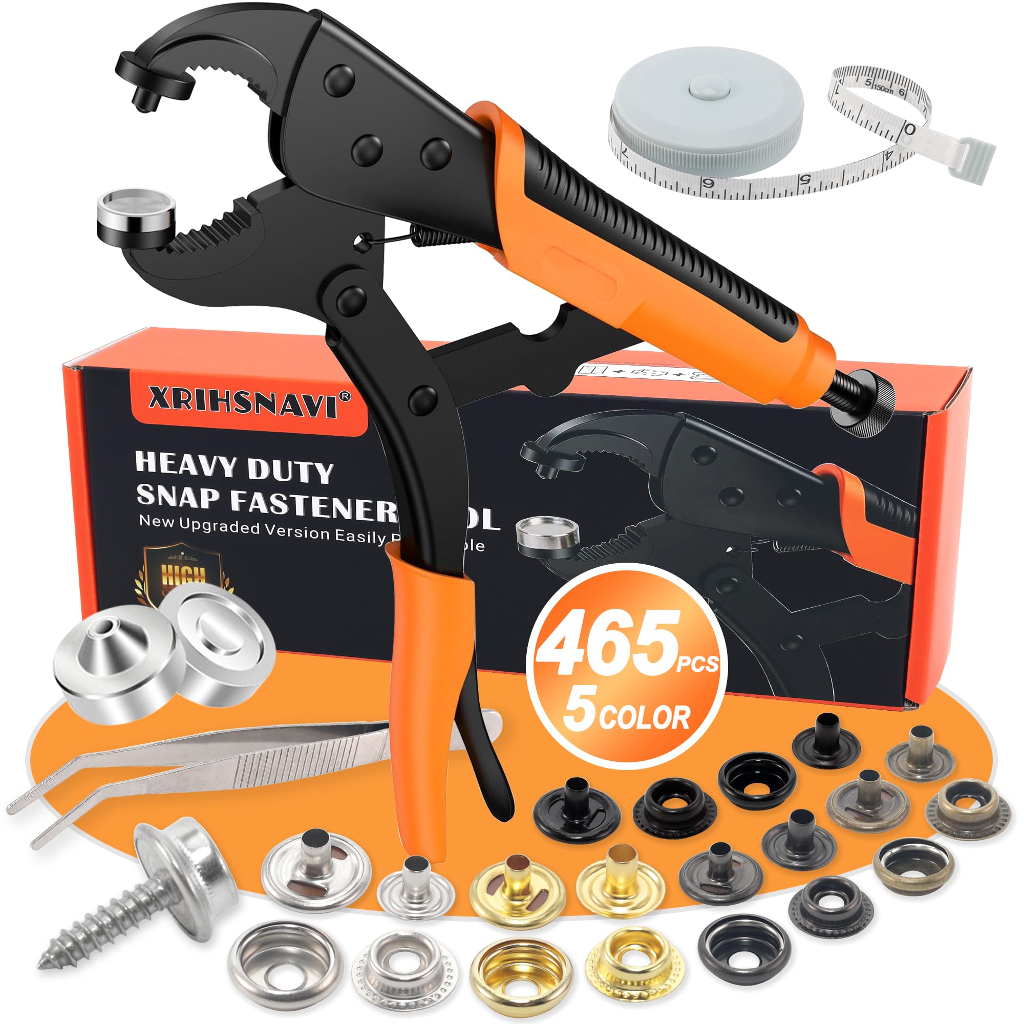 Kit de cierre a presión de cuero con broches de 15 mm