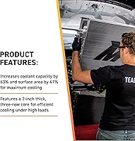 Vista 4 de Mishimoto MMRAD-RAM-13 Radiador de aluminio de rendimiento para Dodge Ram Cummins 6.7L 2013-2018