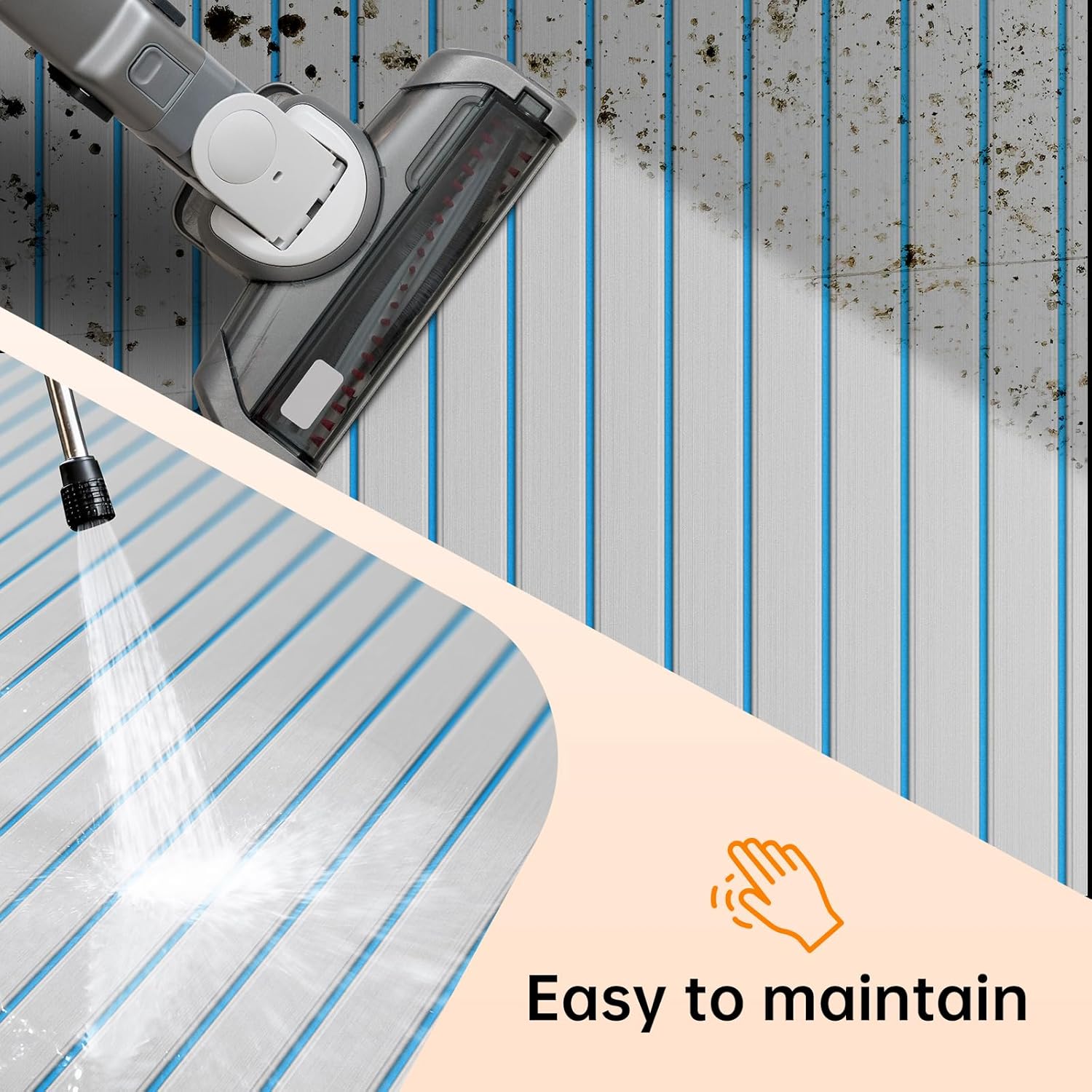 HZshark EVA Foam Boat Decking with 3M Adhesive Waterproof Non-Slip Marine Mat for Motorboat, Yacht, Kayak, RV, Easy to Install and Clean