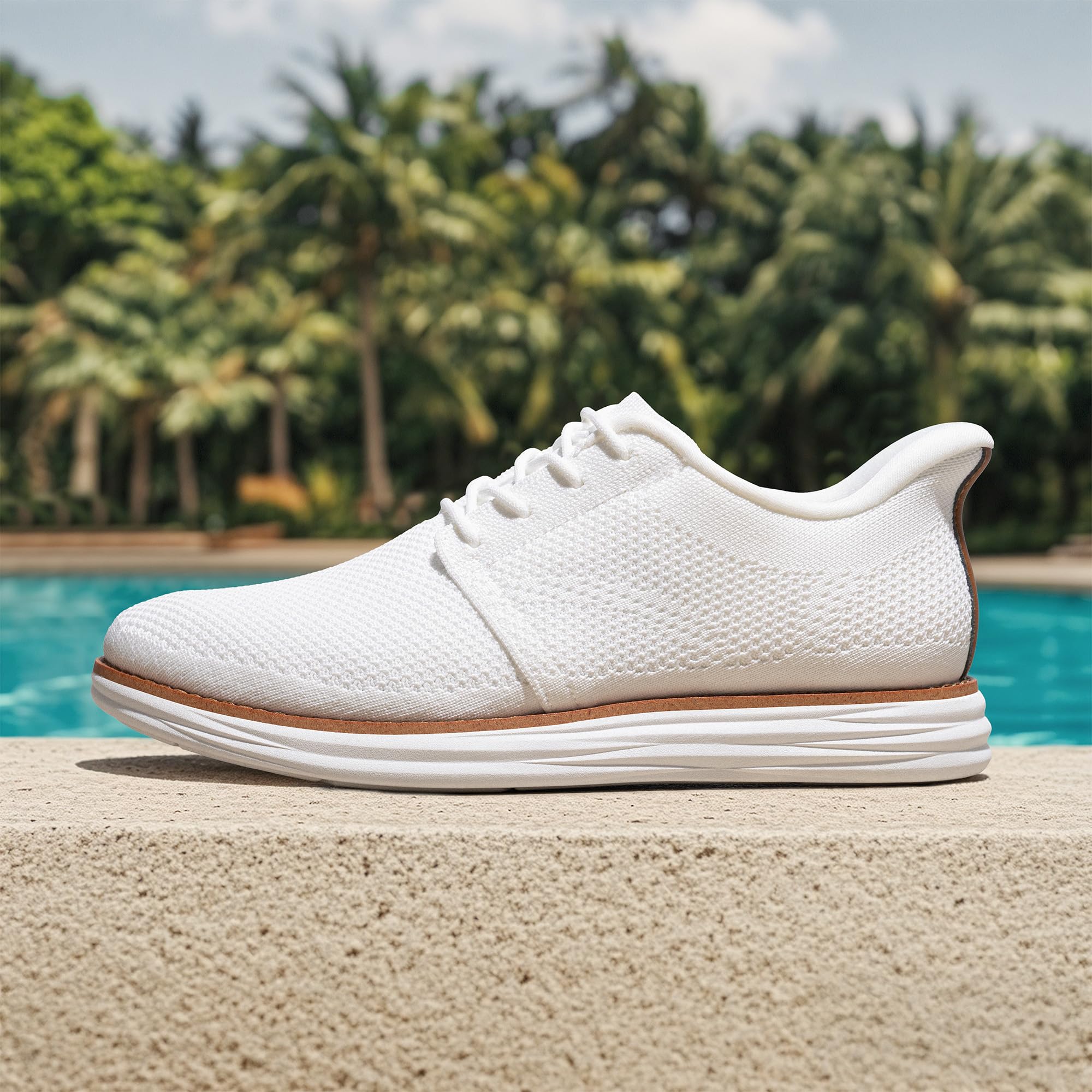 Bruno Marc Chaussures habillées décontractées à enfiler mains libres pour homme - En maille - Respirantes, légères et confortables