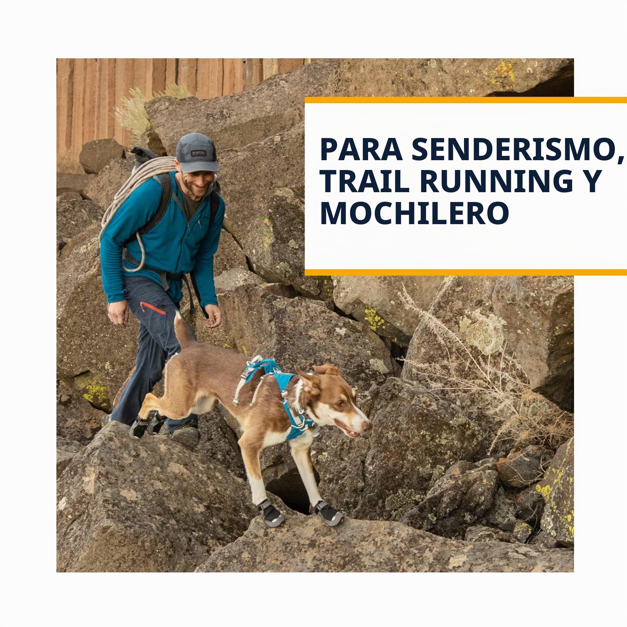 RUFFWEAR Juego de 2 Botas para Perros, Grip Trex, Botines de Senderismo cómodos con protección Antideslizante para Mascotas, Ligeros, Juegos acuáticos para Perros, zumaque Rojo, 3.25 Pulgadas
