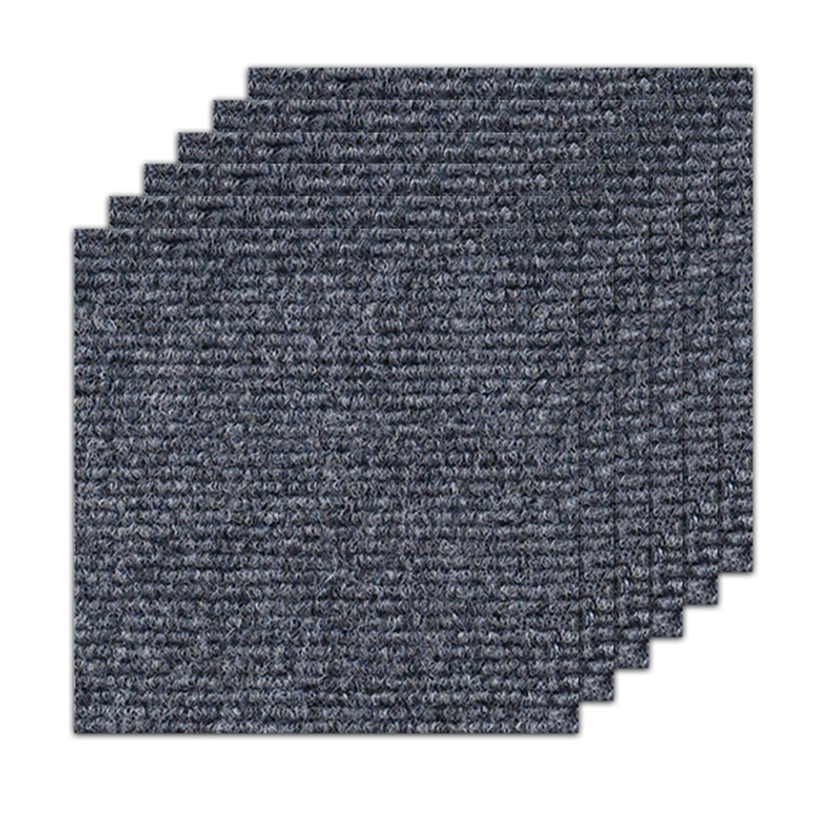 Teppichfliesen für Zuhause, 12 Stück, Selbstklebende Bodenmatten zum Abziehen und Aufkleben, langlebig, schalldicht, für Holz, 61 cm