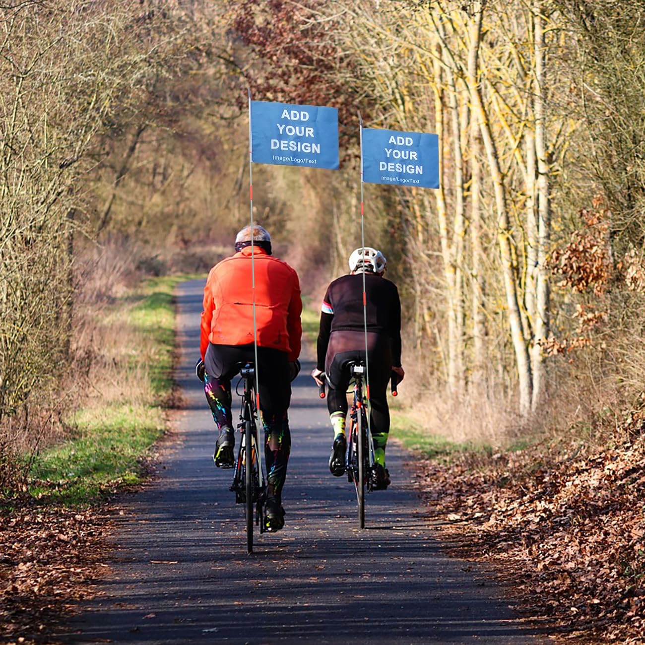 Benutzerdefinierte Fahrradflaggen mit Stange, benutzerdefinierte Fahrrad-Sicherheitsflagge, Ersatz-Wimpelstreifen für Outdoor-Radfahren (Stil 3)
