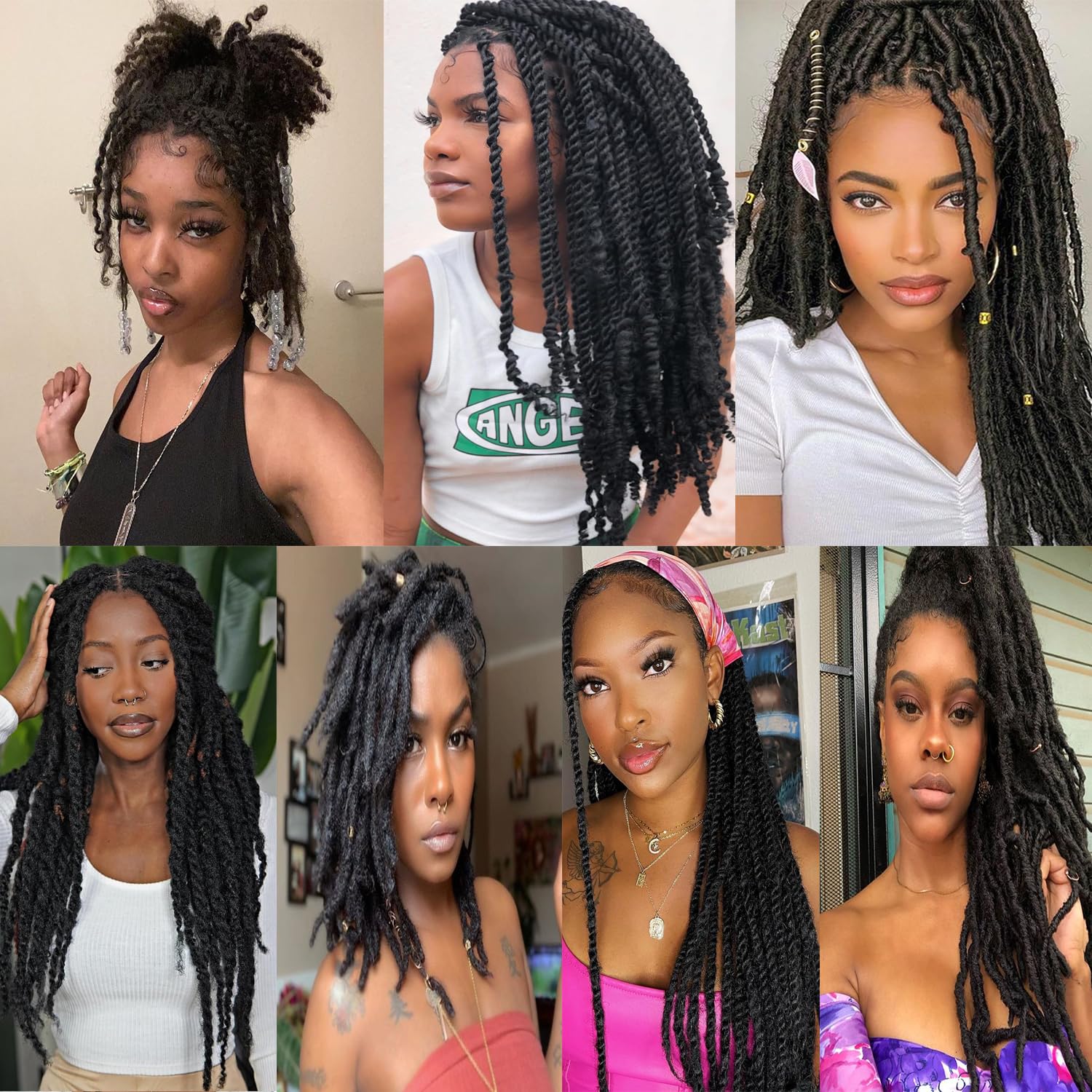 Mscat 16 Inch 1 Bundle Black Afro Kinkys Bulk Human Hair For Dreadlocks 1B#, 16 Inch (Pack of 1) - Image 4
