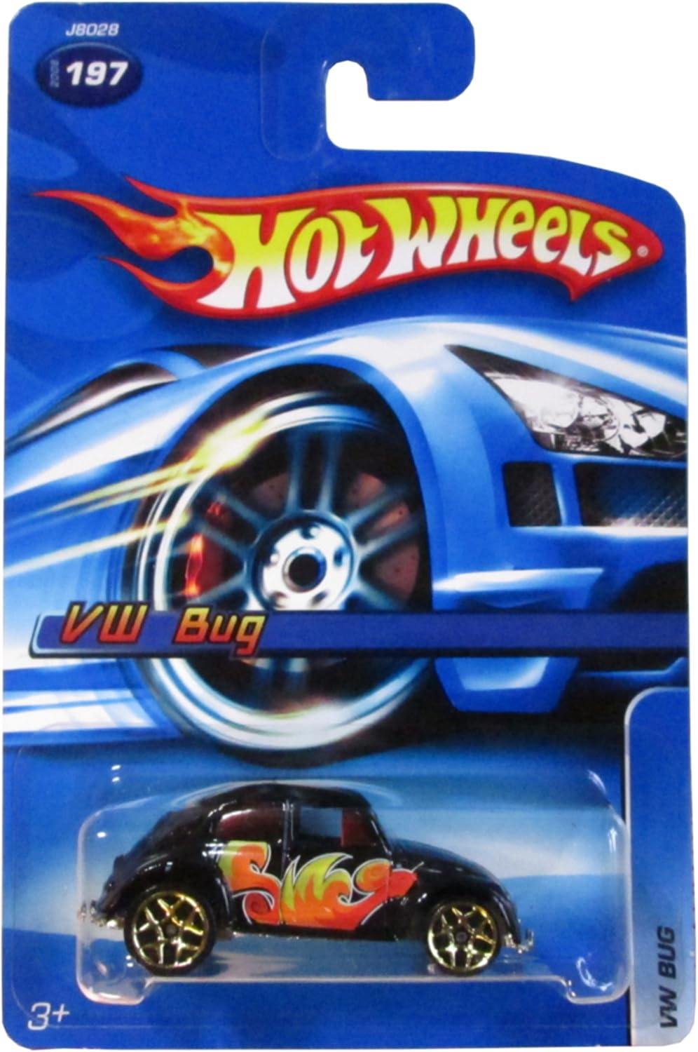 Hot Wheels - 2006 - #197 - VW Bug - Black w/ Wild Paint Job - Protective Case - Limited Edition - Mint - Collectible