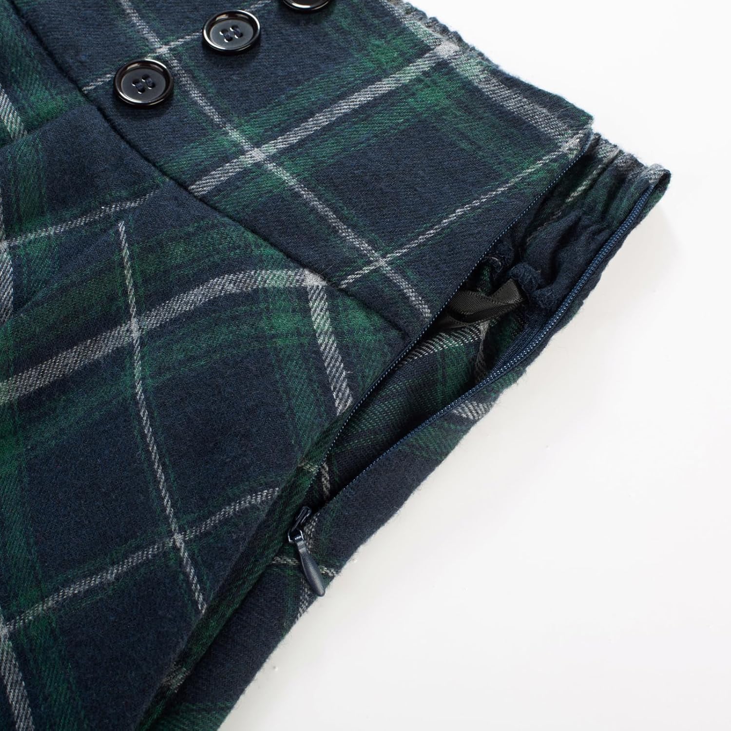 Belle Poque Plaid Skirts for Women High Waisted Midi Skirt A-line Pleated Fall Skirts 2025 - Image 7