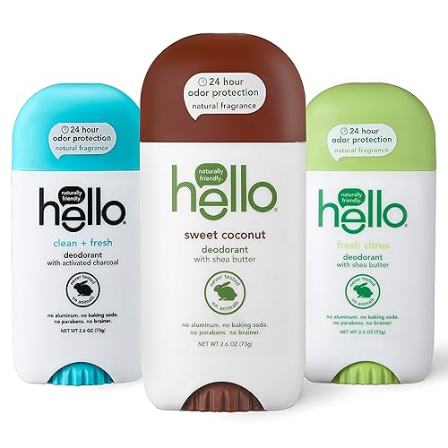hello Desodorante con manteca de karité para mujeres y hombres protección contra olores las 24 horas coco dulce cítricos frescos y limpio fresco sin