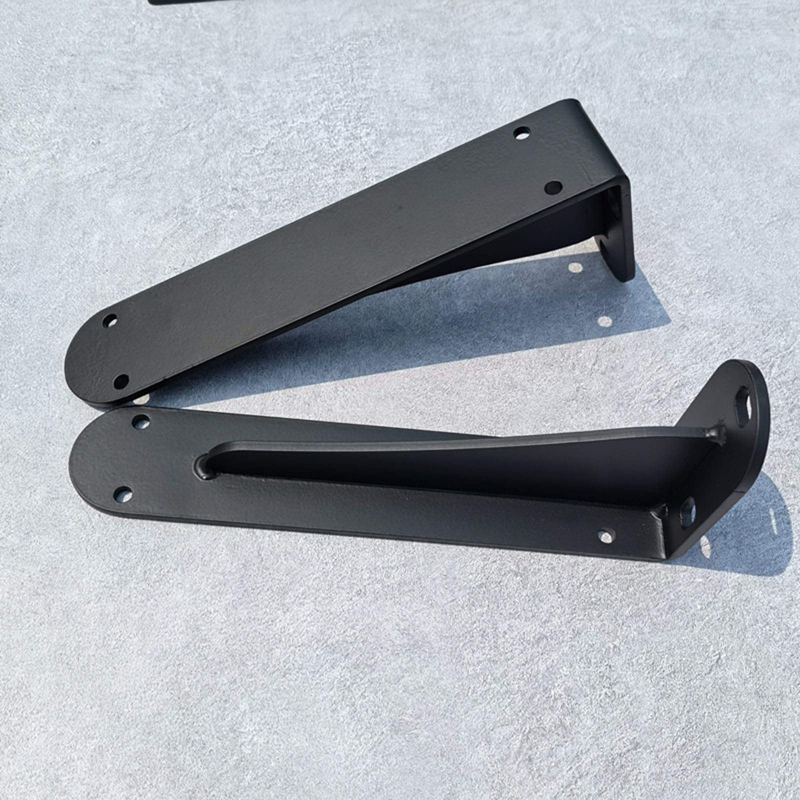 2 Piezas Soportes para Estantes de Pared,Escuadra para Estanterías Metalica,Soportes para Estanterías Flotante para Cocina Dormitorio Estudio,Con Tornillos (35cm,Negro)