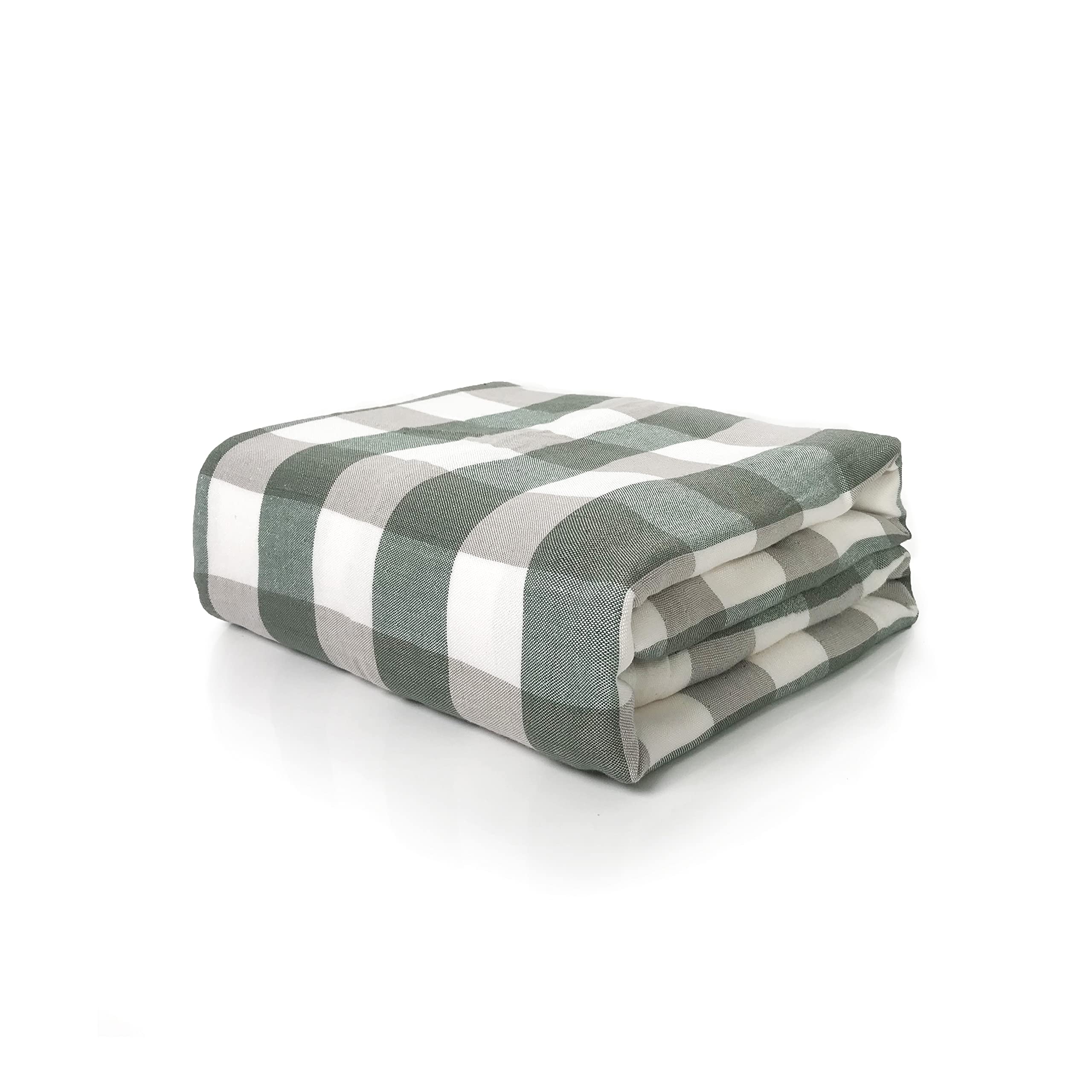 Sponsored Ad - Two- Layer Bamboo Fiber Gauze Cooling Blanket, Double Sided Check Bamboo Blanket Outdoor, Camping, Soft, Br...