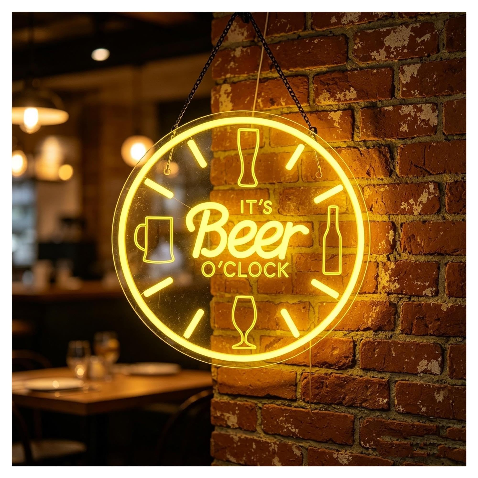 néon signe Enseigne Néon It's Beer O'clock