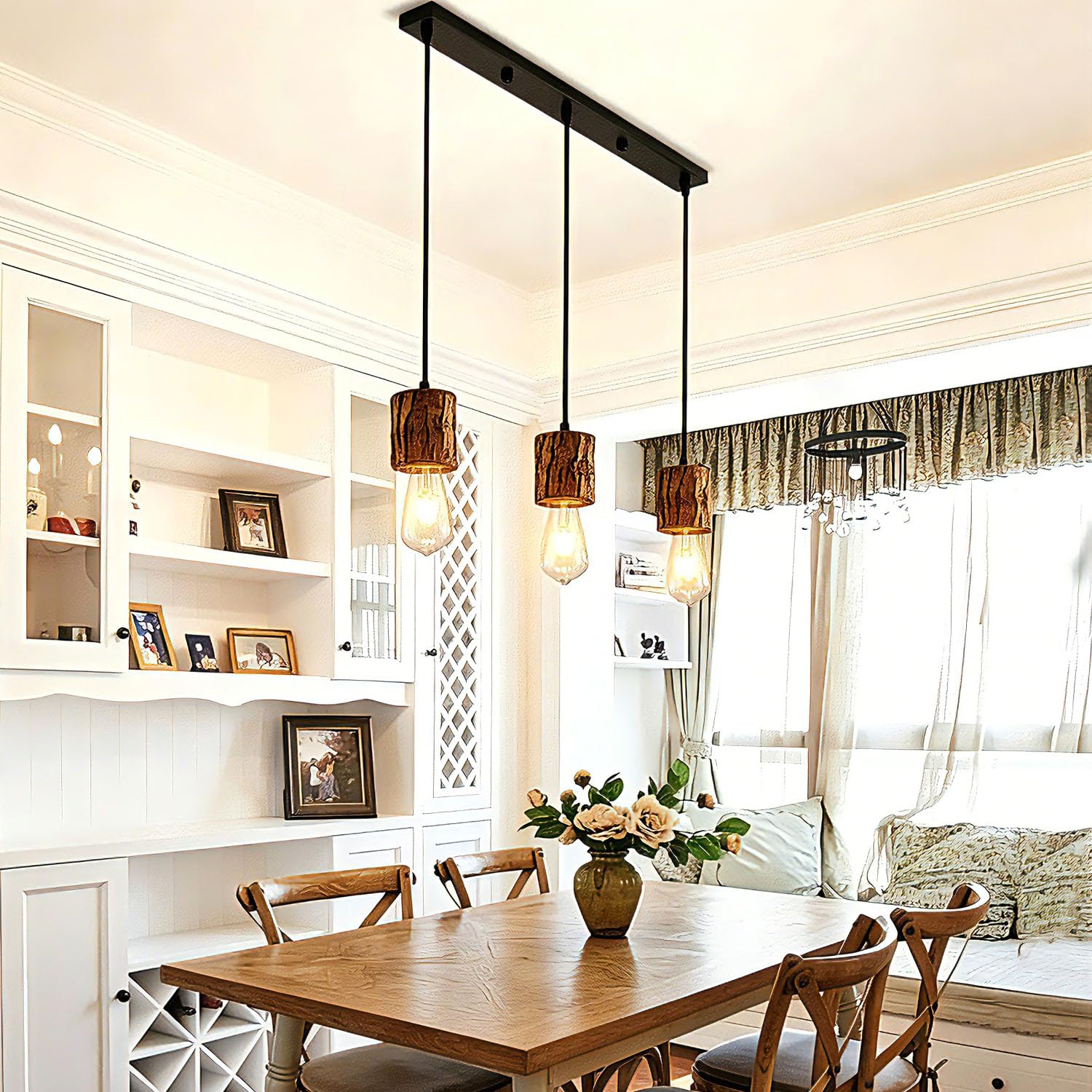 Retro Pendelleuchte Vintage Hängelampe Harz Metall Esszimmerlampe Pendellampe Wohnzimmer Im Höhenverstellbar E27 Fassung Wohnzimmerlampe,Modell a