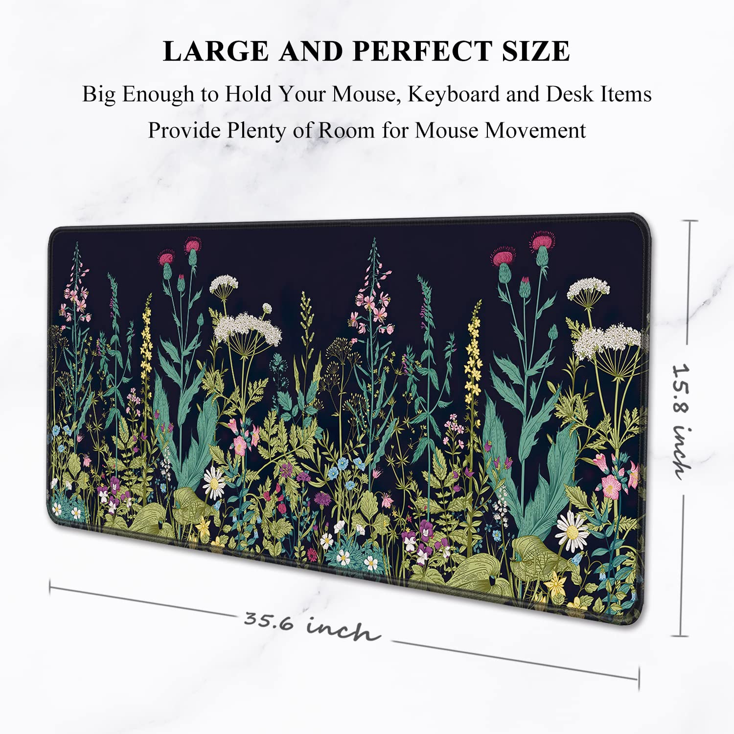 Auhoahsil Alfombrilla de Escritorio Grande XXL, Alfombrilla de ratón extendida para Juegos, Bonita Alfombrilla de Escritorio para Mujer, Accesorios de Oficina Grandes, Alfombrilla de ratón para