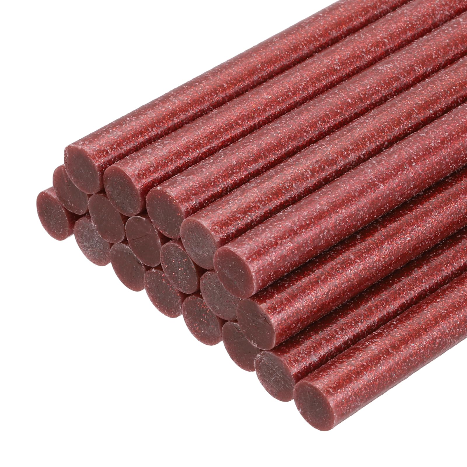 PATIKIL Hot Glue Sticks for Glue Gun, 20 Pcs Colored Hot Melt Adhesive Bulk Sticks for DIY Craft Projects Art Decoration Home Repairs, Dark Red (11mm x 100mm)