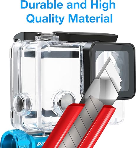 Miniatura 5 de MiPremium Carcasa impermeable para GoPro Hero 4 y 3+ protección subacuática, accesorios de montaje de jaula con tornillo de aluminio y hebilla de