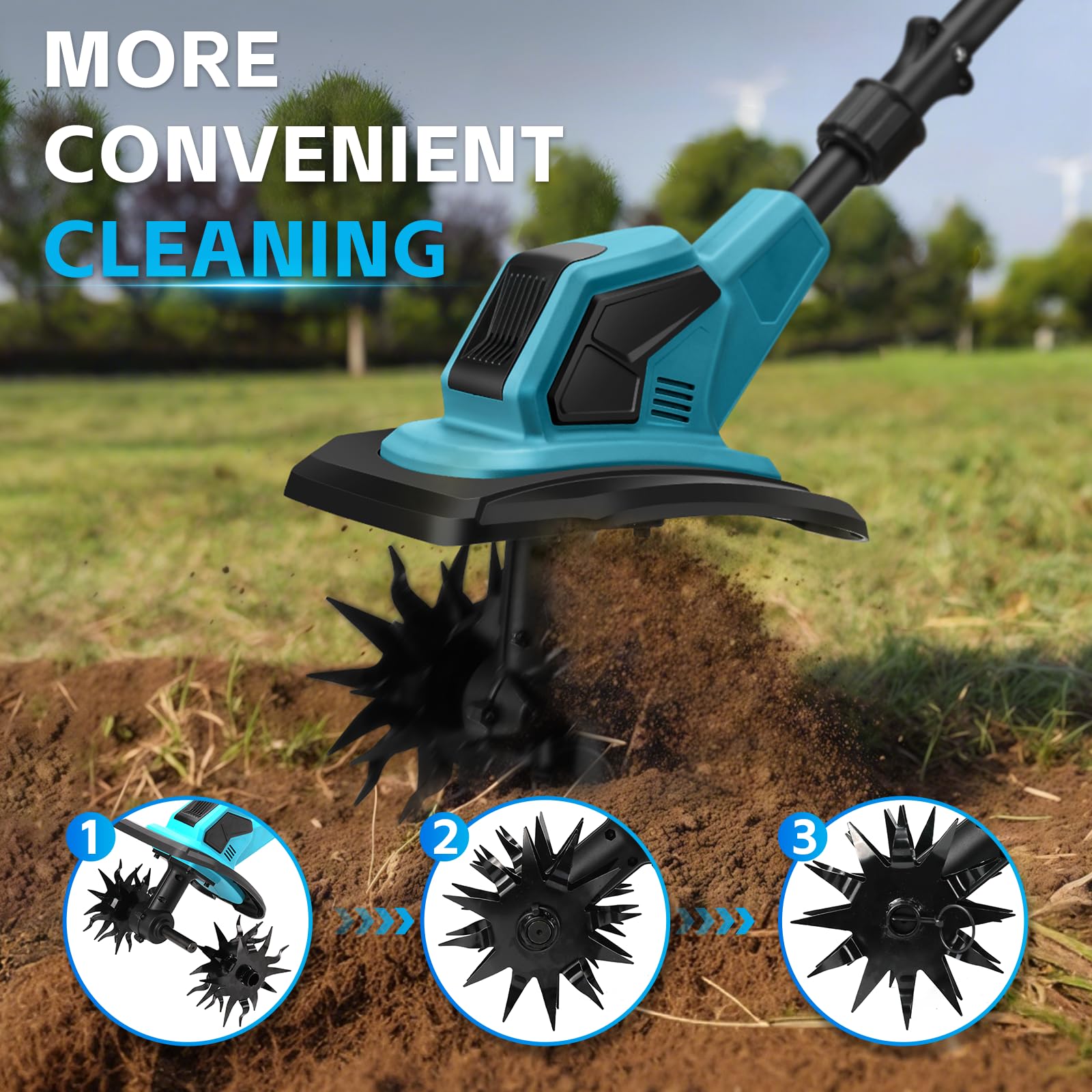 Motobineuse Électrique sans Balais 550W Compatible Makita 18V Batterie Pliable 32cm 18cm