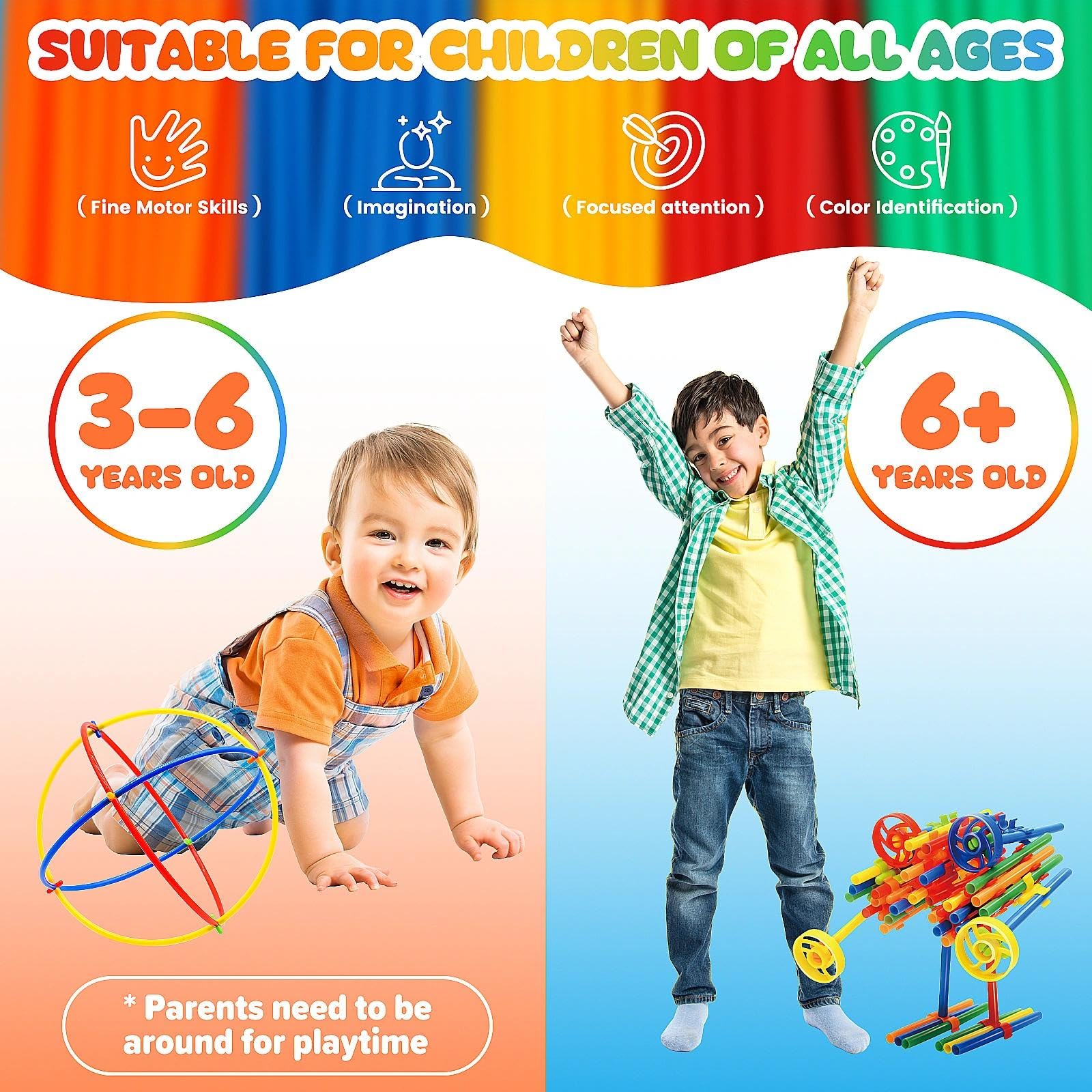 WYSWYG de construcción, Juego para niños, Juguetes educativos de, Juegos creativos para niños y niñas, Juguetes de construcción para 3, 4, 5, 6 y más，1000 pcs