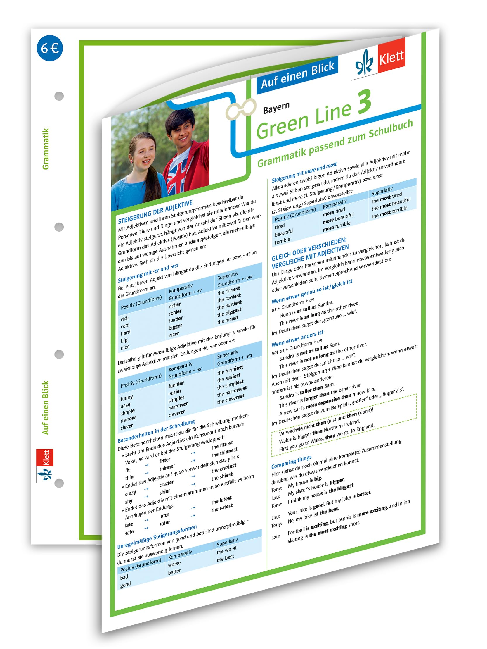 Klett Green Line 3 Bayern Klasse 7 Auf einen Blick: Grammatik passend zum Schulbuch (Green Line. Ausgabe für Bayern ab 2017)