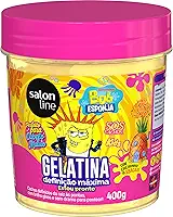 Salon Line Gelatina Definição Máxima Bob Esponja, SOS Cachos Kids, Perfume de Abacaxi, 400g