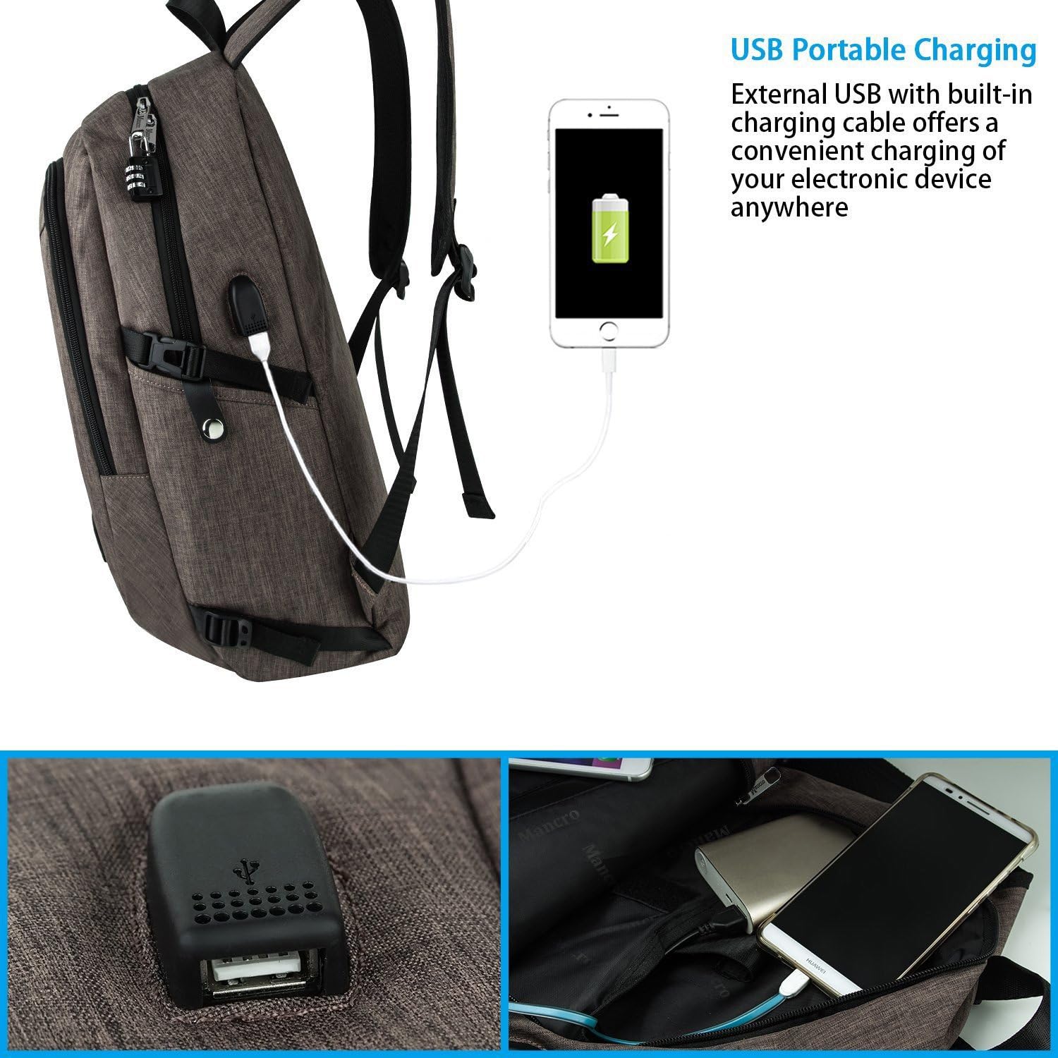 Mancro Laptop Backpack