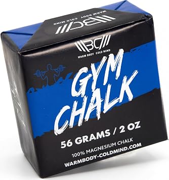 WARM BODY COLD MIND Sport Chalk Block - Gym Chalk for Weightlifting - Moisture-Absorbing Magnesium Carbonate - Gymnastics Hand Grip