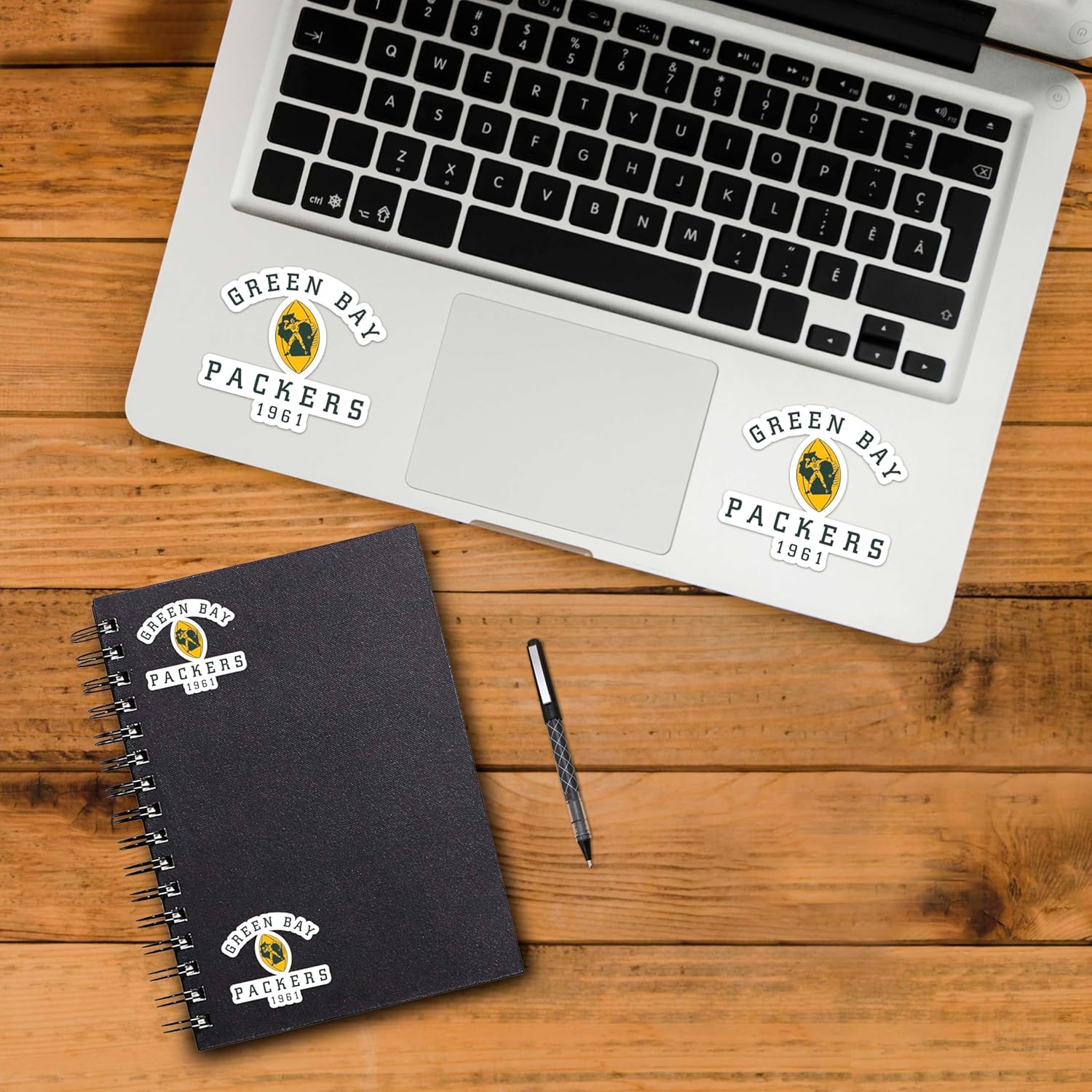 FANMATS 39525 NFL - Green Bay Packers Decal 6-pk - Works On Hard Surfaces - for Homes, Cars, Trucks, SUVs, Personal Items, Laptops, Cell Phones | Green | 5” x 6.25” | 6 Various Logos/Wordmark - Image 2