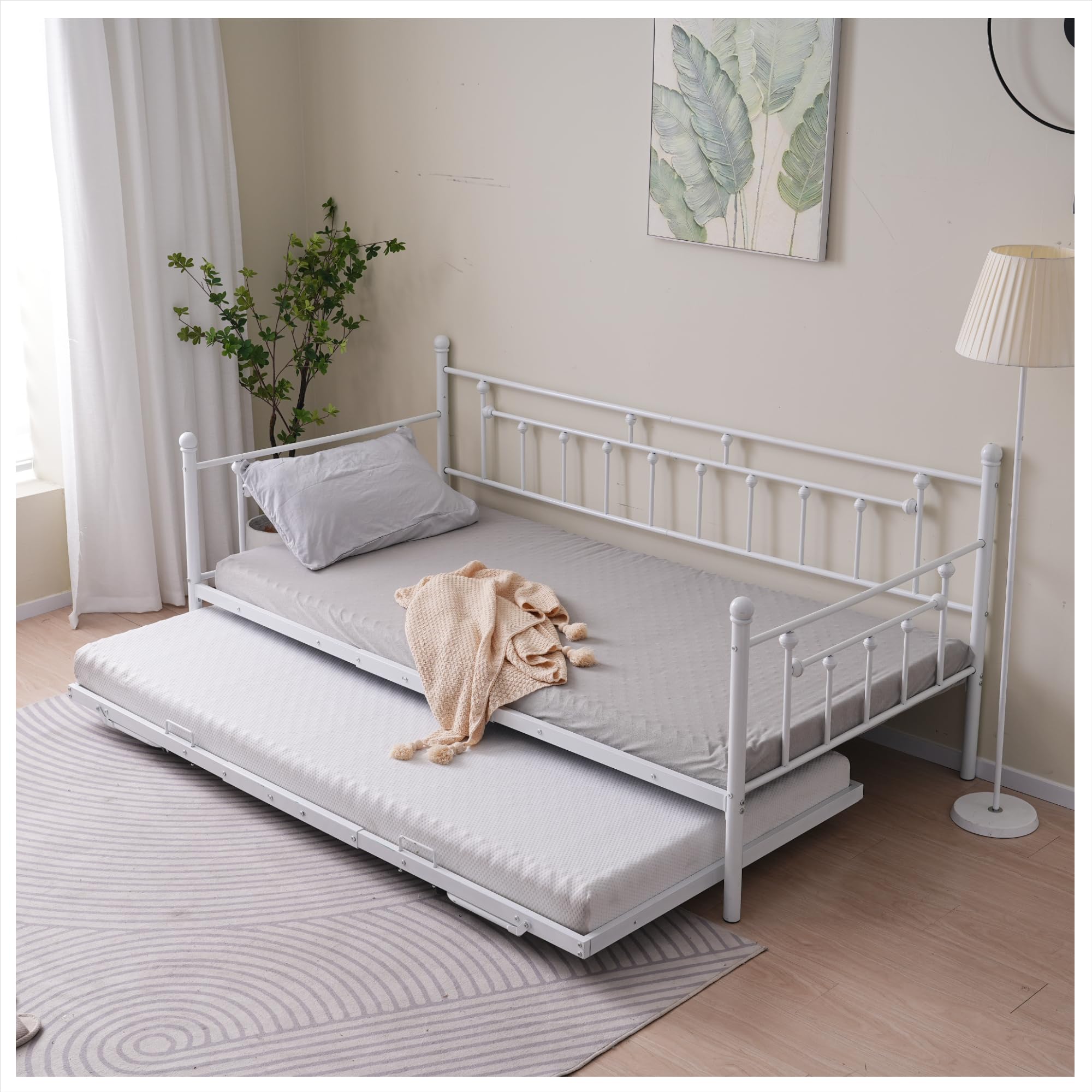 Amazon｜2024年 デイベッド パイプベッド ベッドフレーム 二段ベッド  